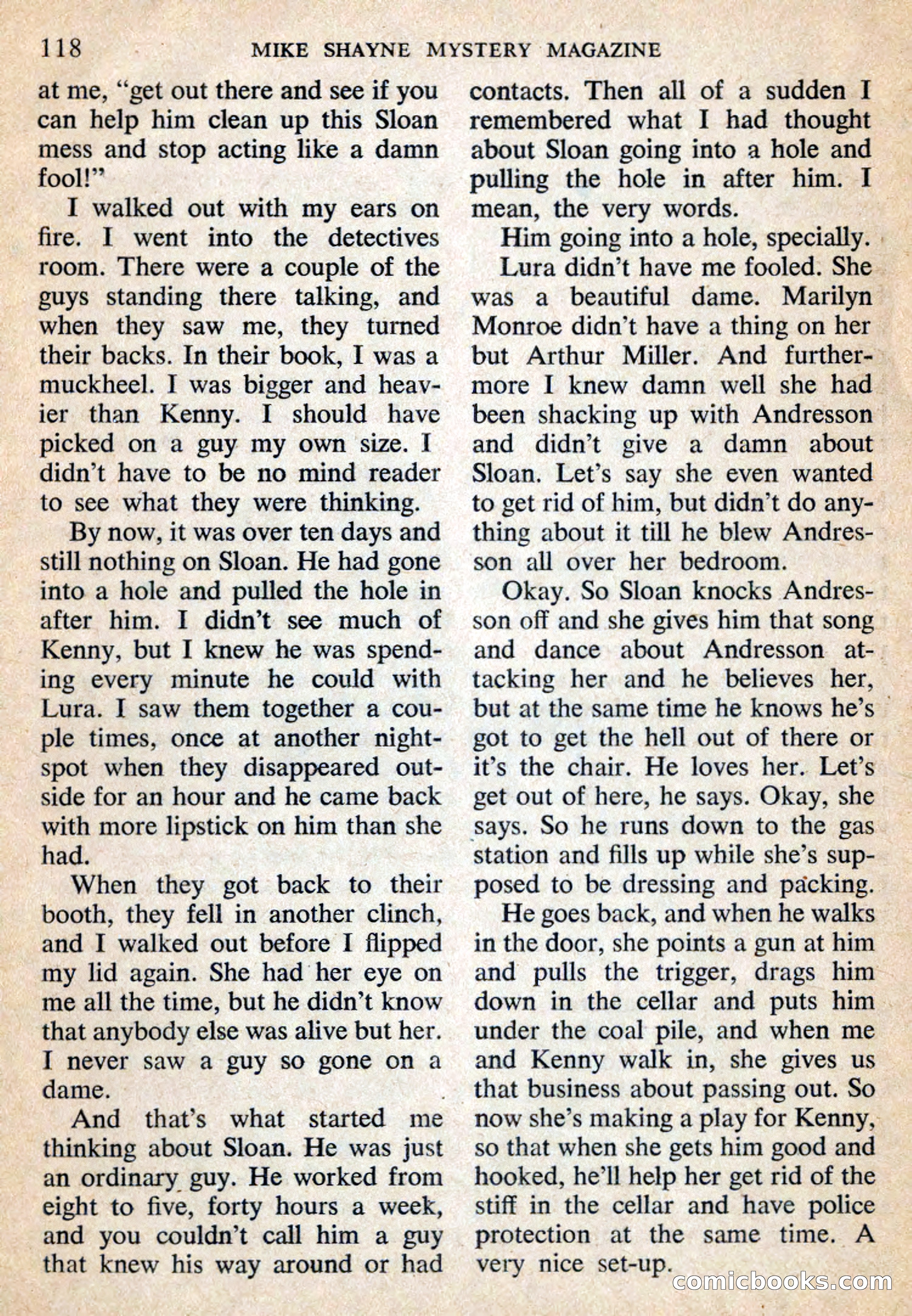 Mike Shayne Mystery Magazine, July 1959 — page 120 of 132