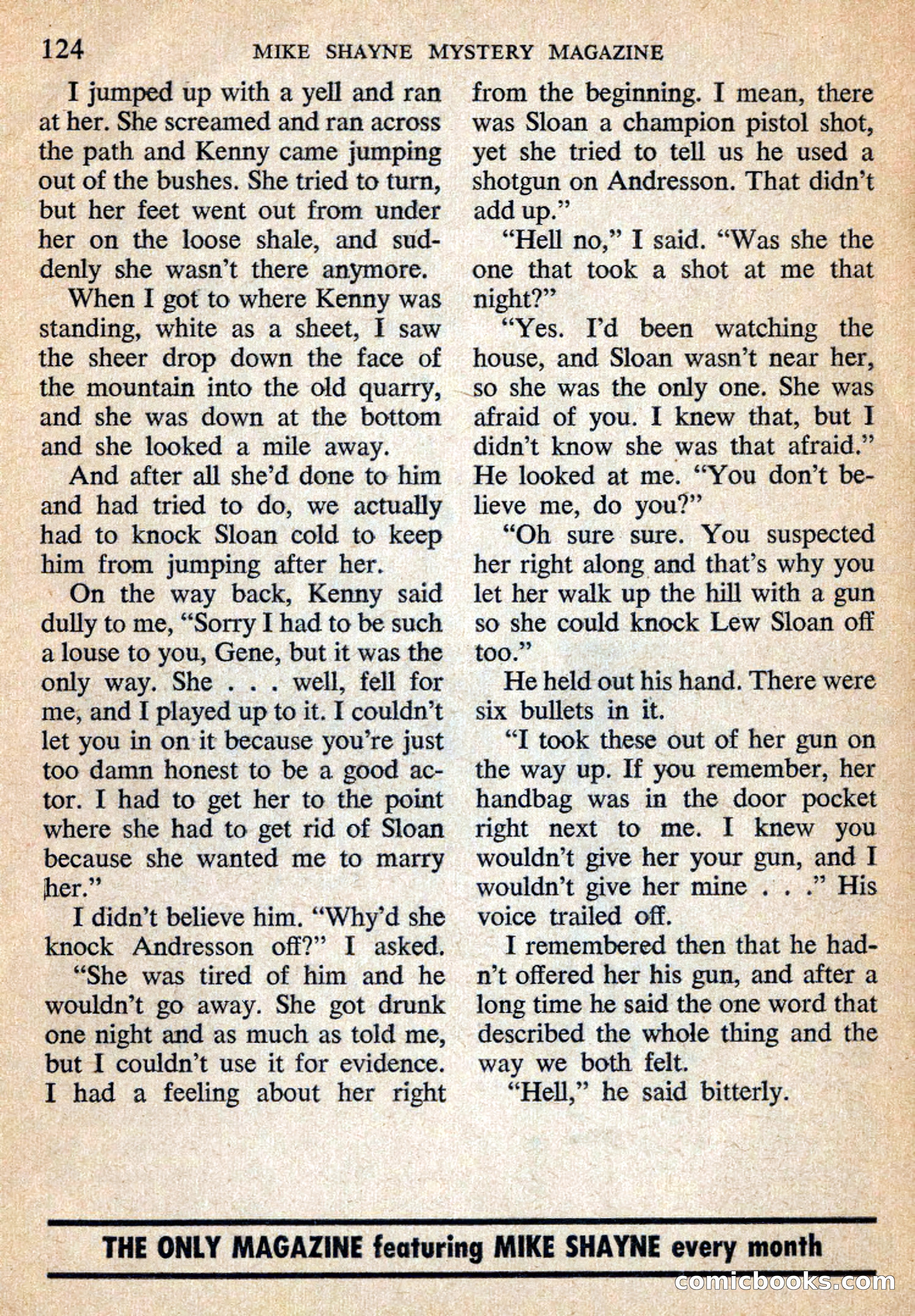 Mike Shayne Mystery Magazine, July 1959 — page 126 of 132