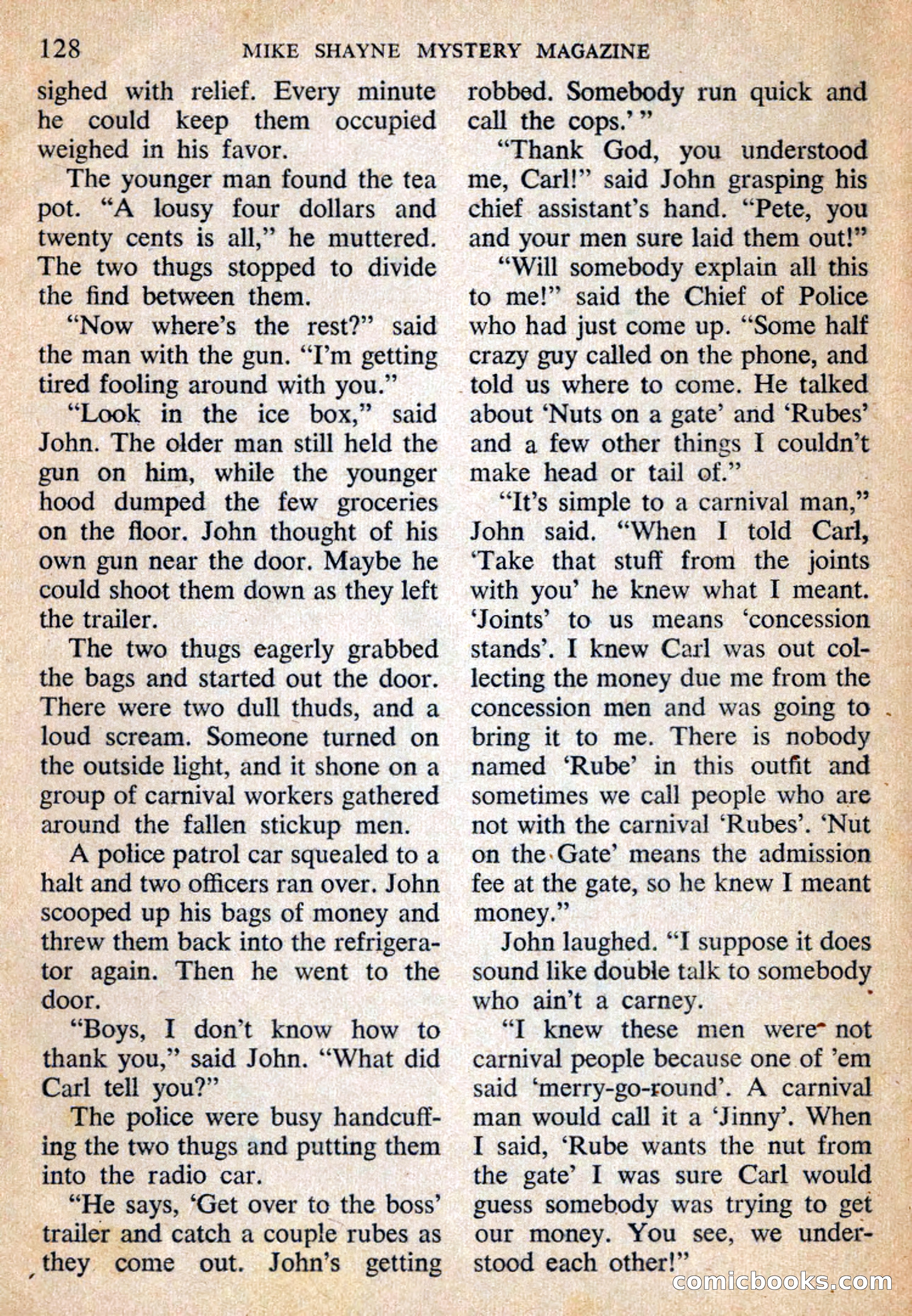 Mike Shayne Mystery Magazine, July 1959 — page 130 of 132