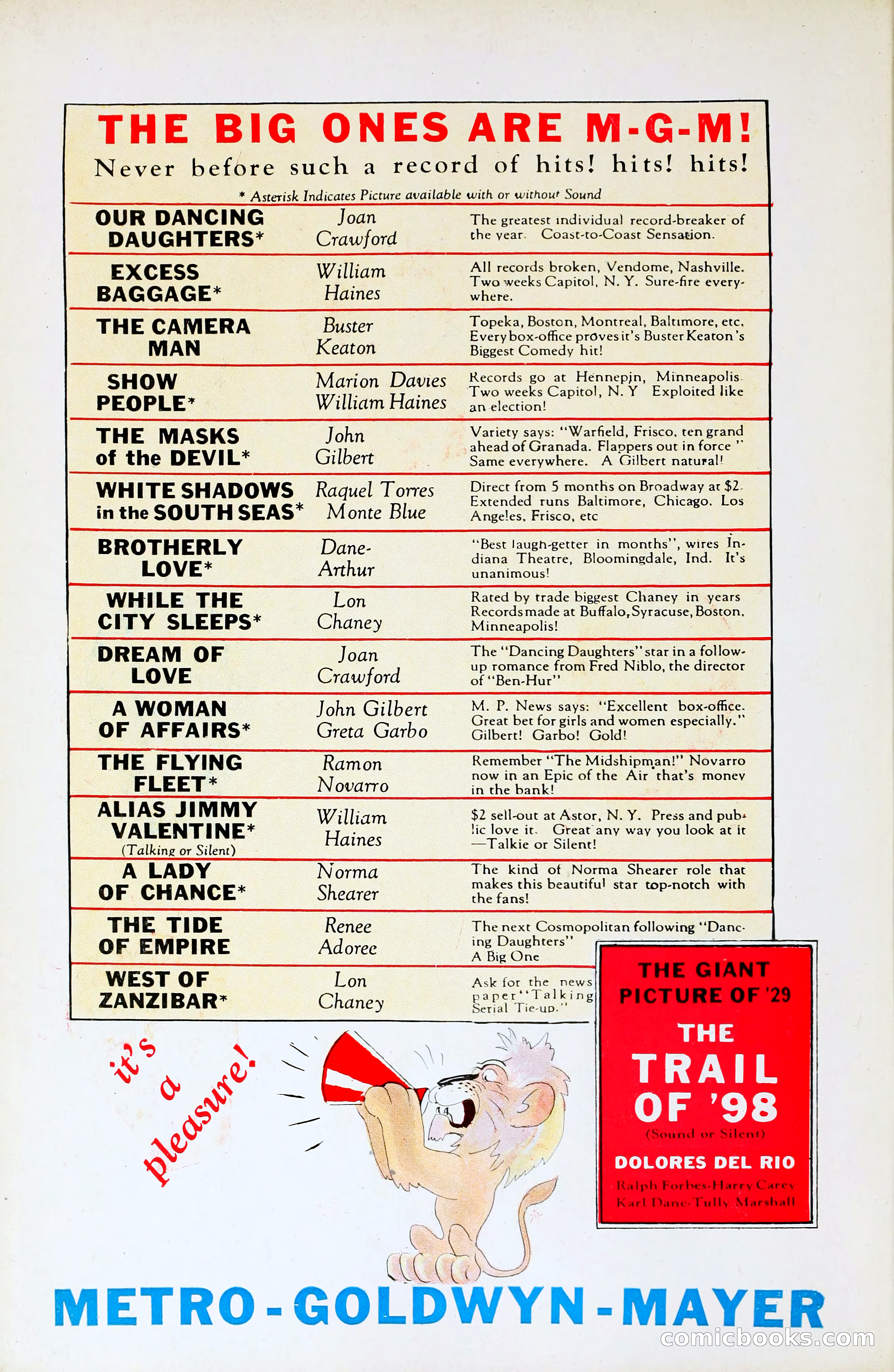 1929 Motion Picture News Blue Book — page 16 of 326