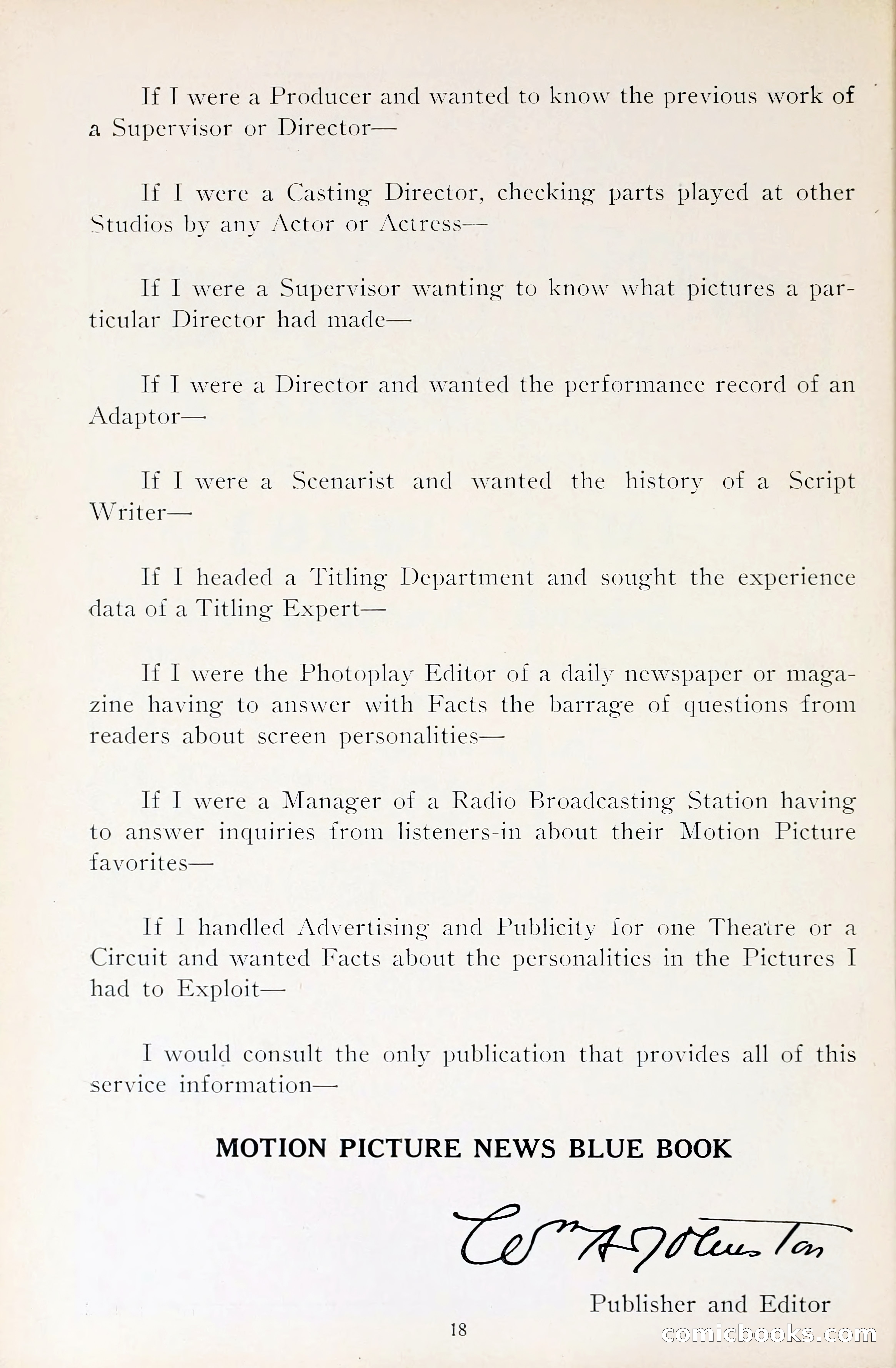 1929 Motion Picture News Blue Book — page 20 of 326