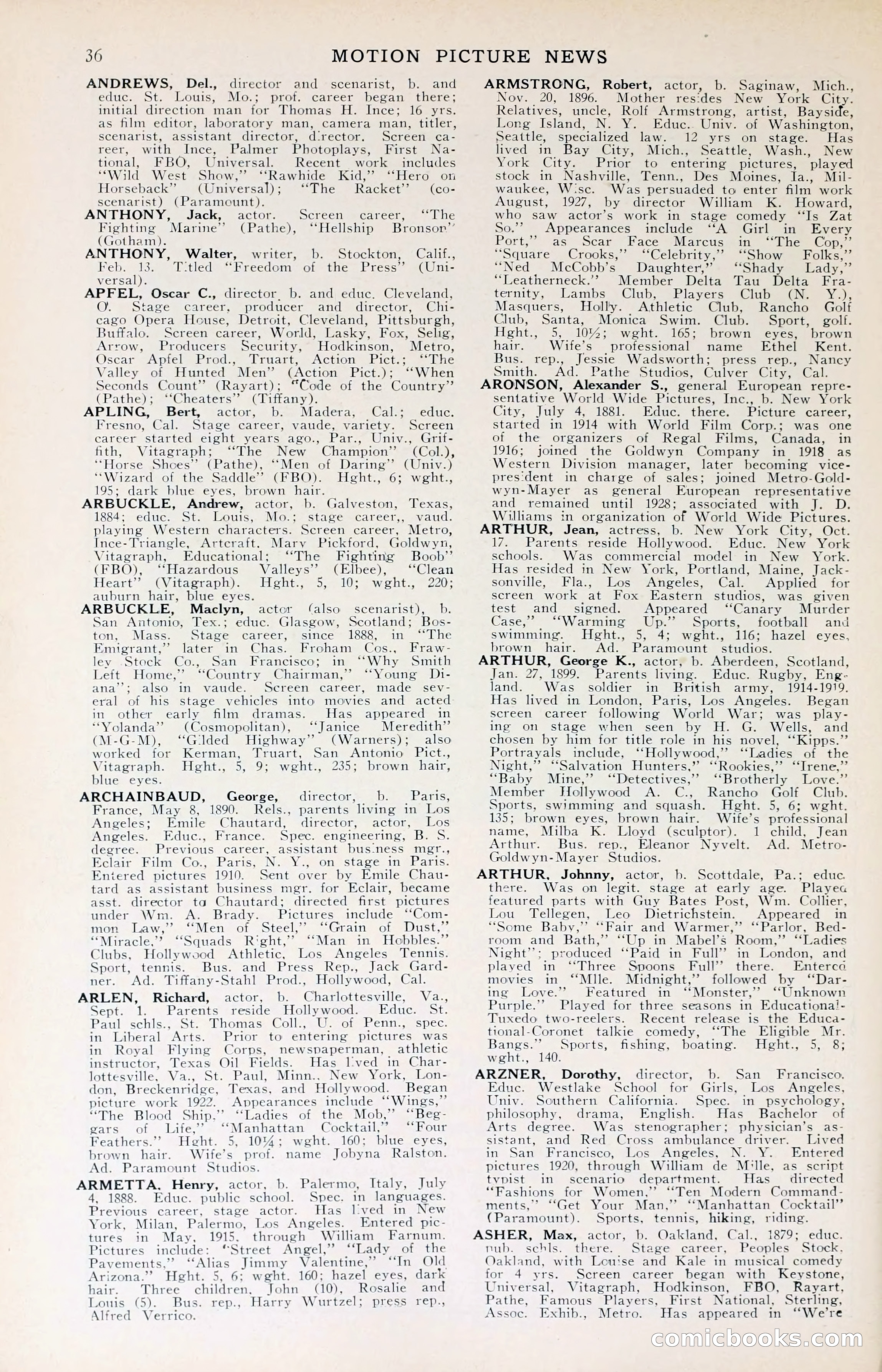 1929 Motion Picture News Blue Book — page 38 of 326