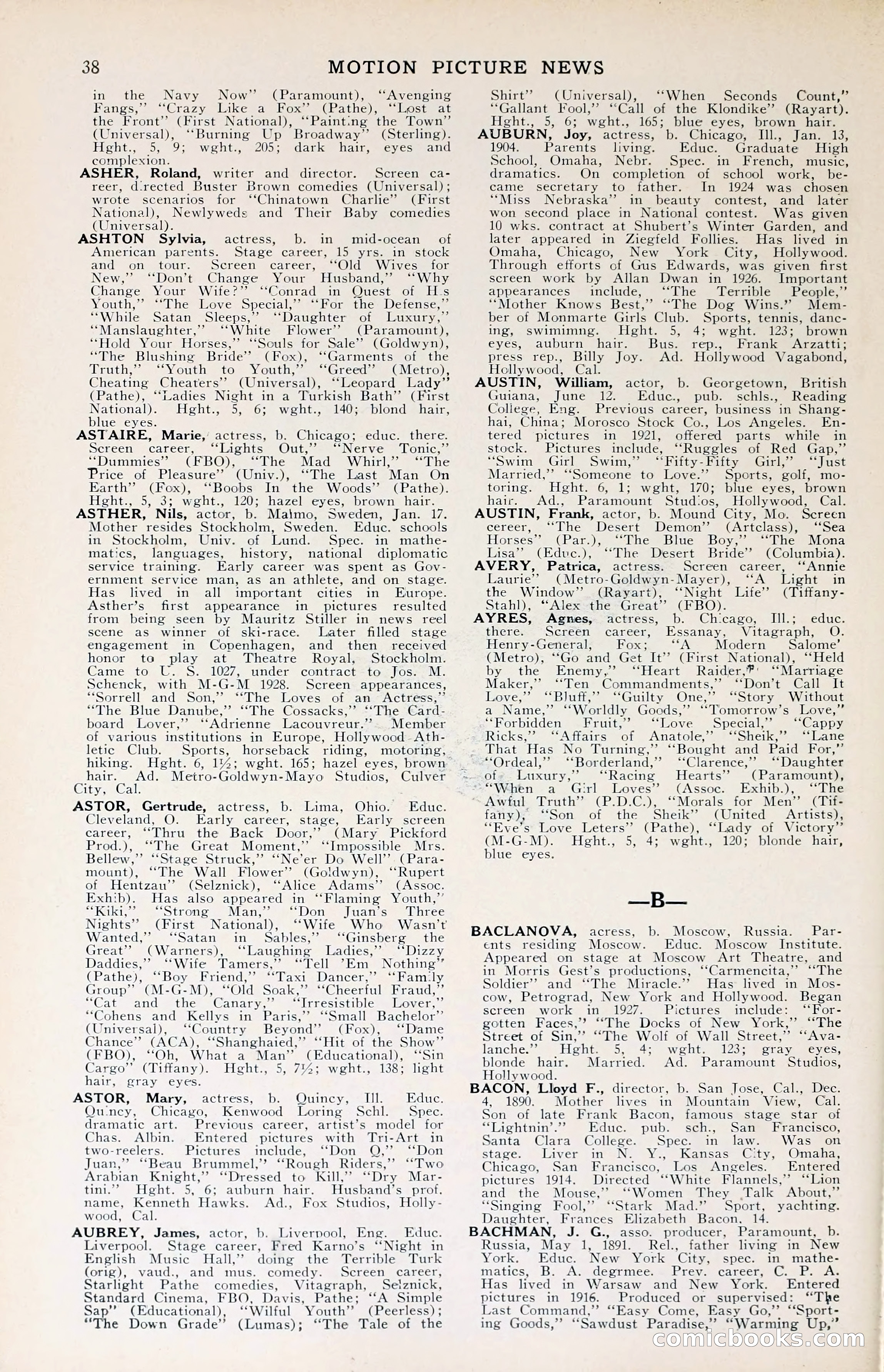 1929 Motion Picture News Blue Book — page 40 of 326