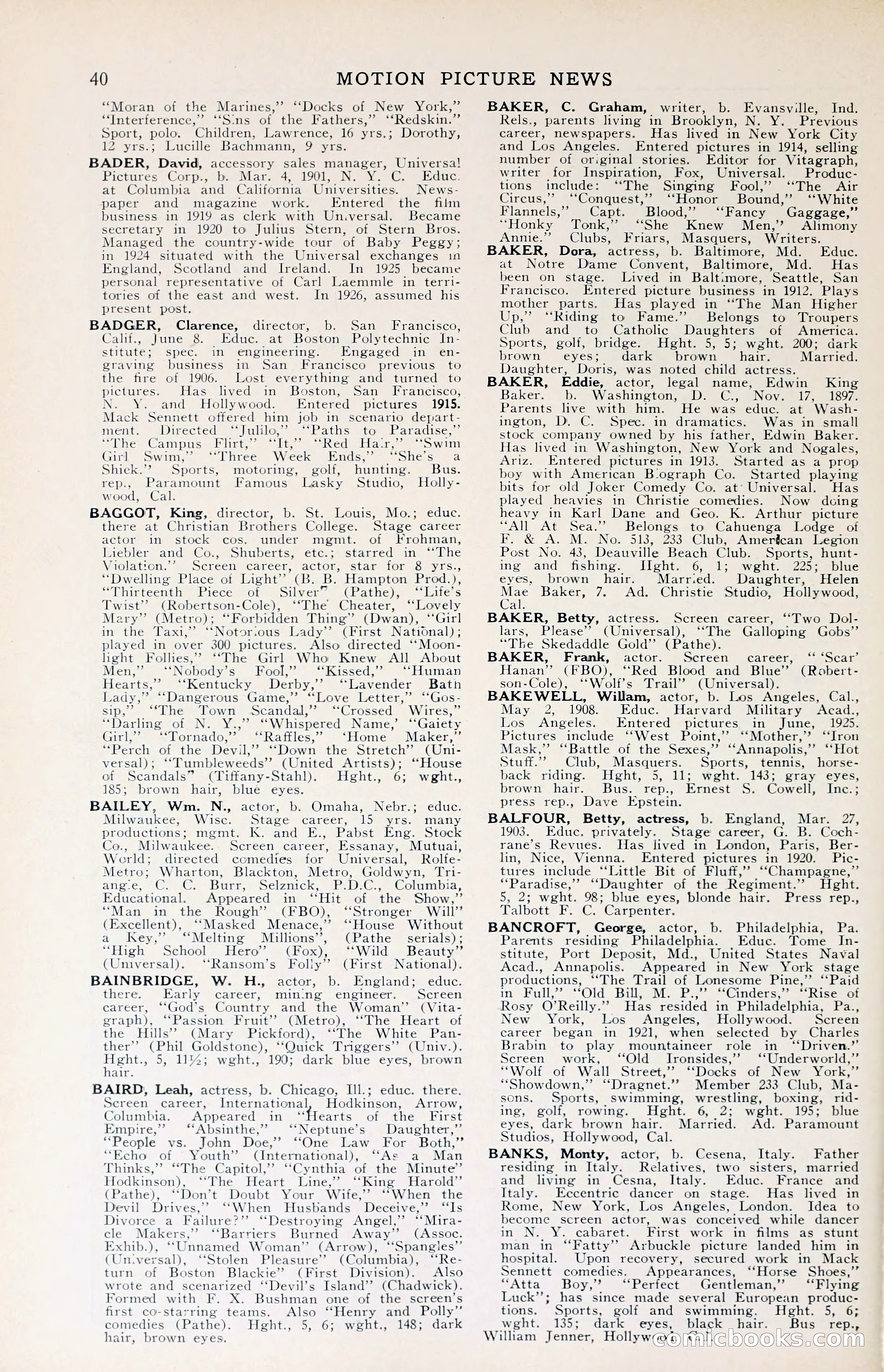 1929 Motion Picture News Blue Book — page 42 of 326