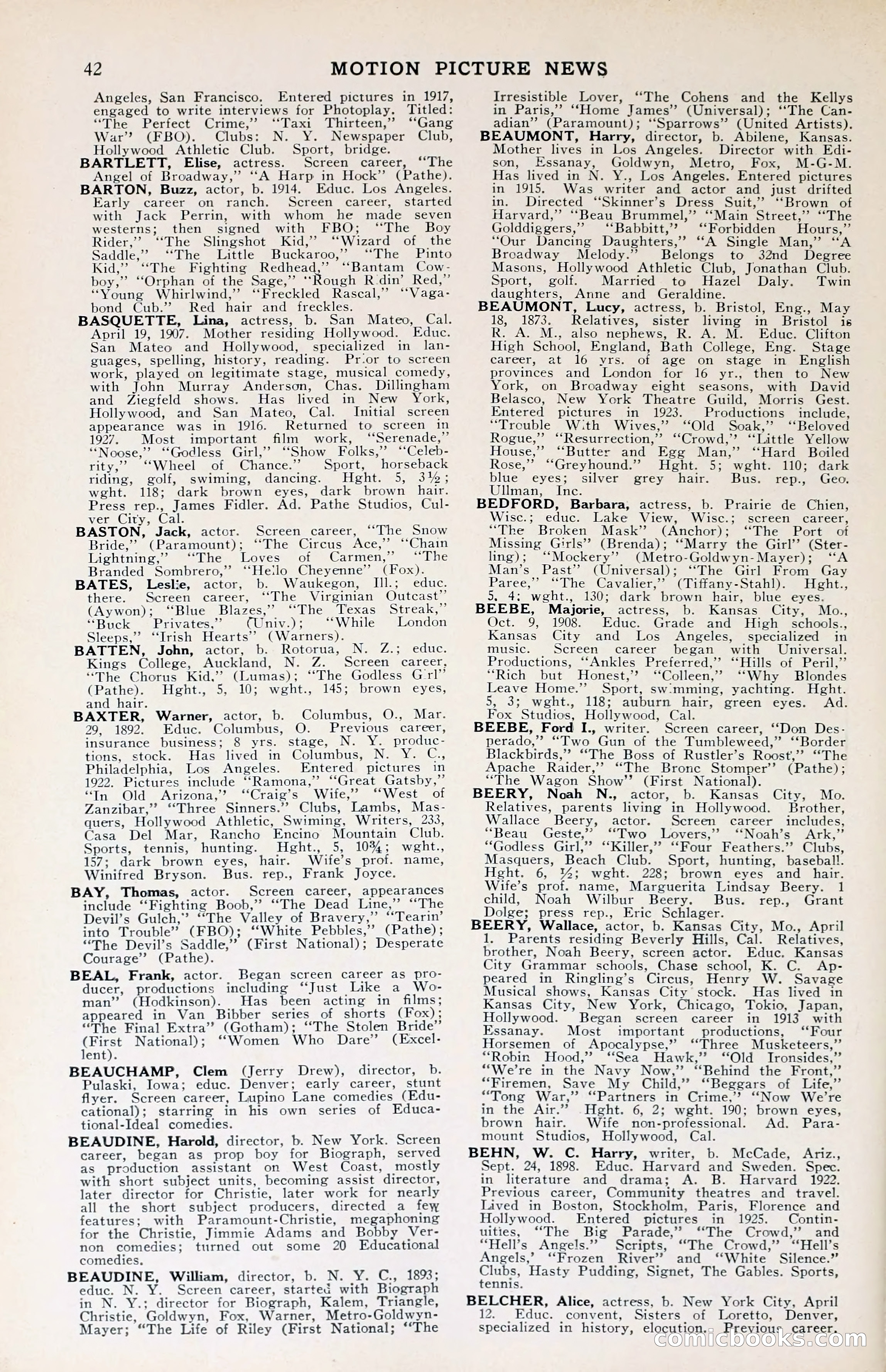 1929 Motion Picture News Blue Book — page 44 of 326