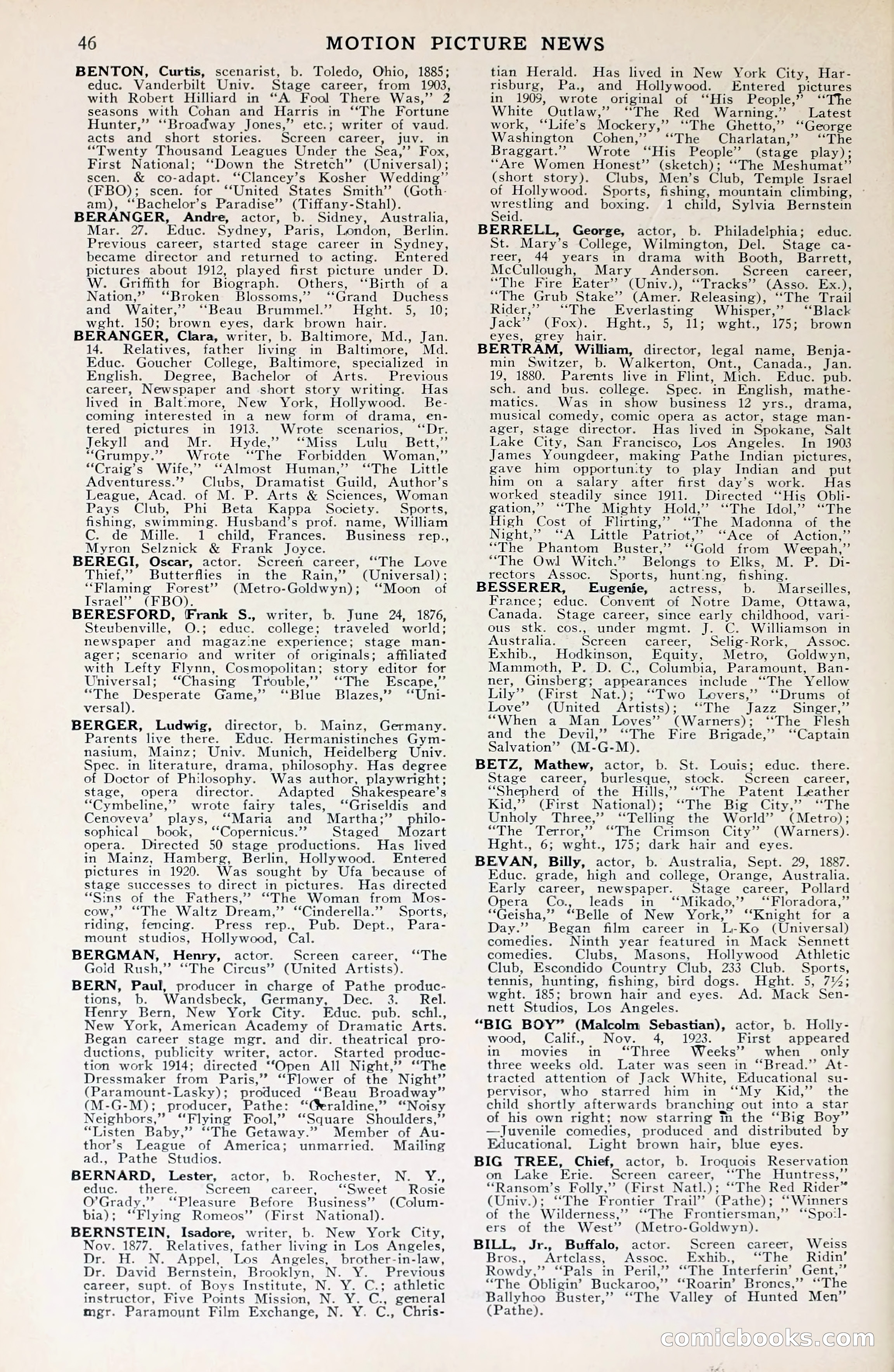 1929 Motion Picture News Blue Book — page 48 of 326