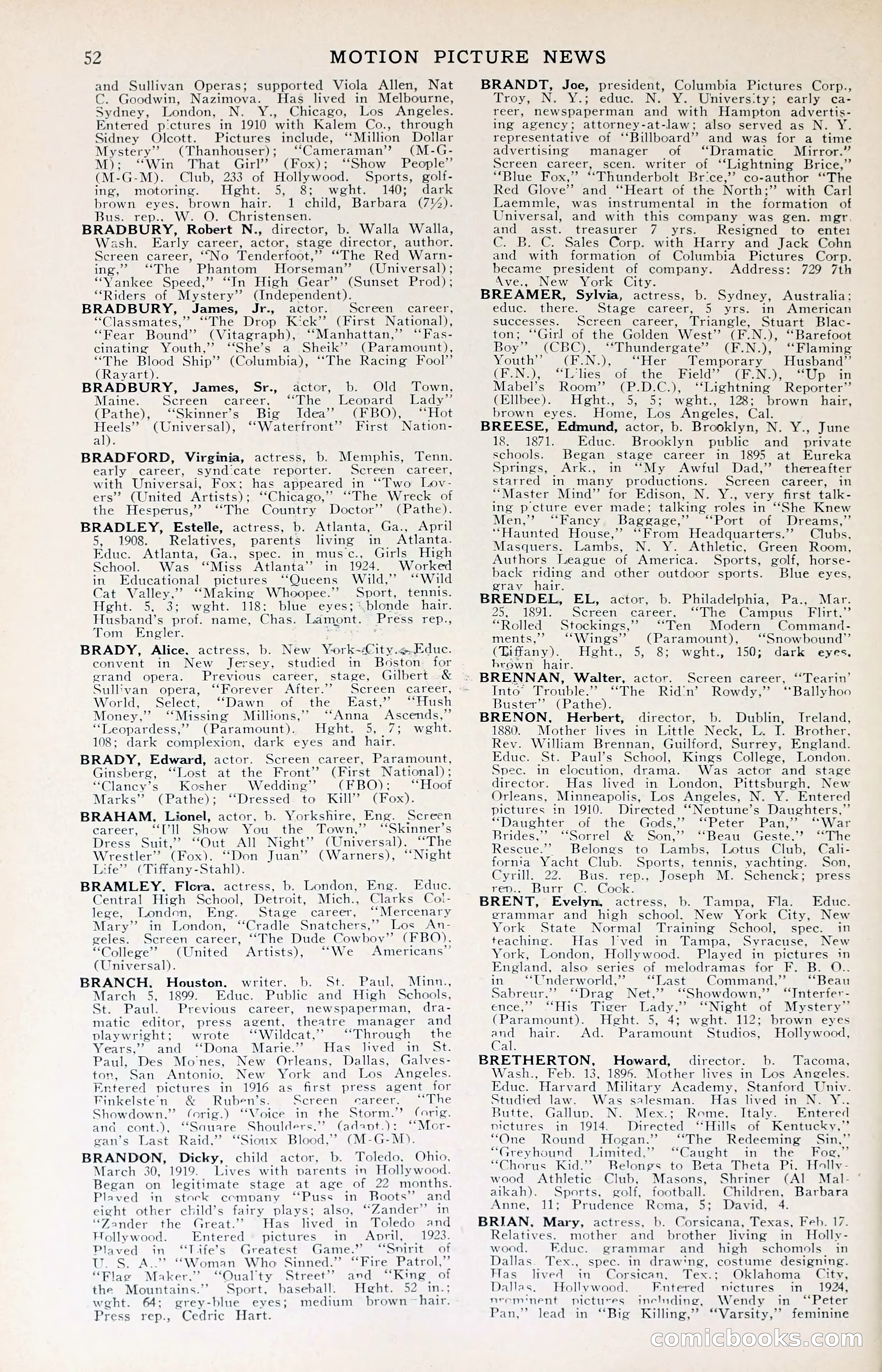 1929 Motion Picture News Blue Book — page 54 of 326