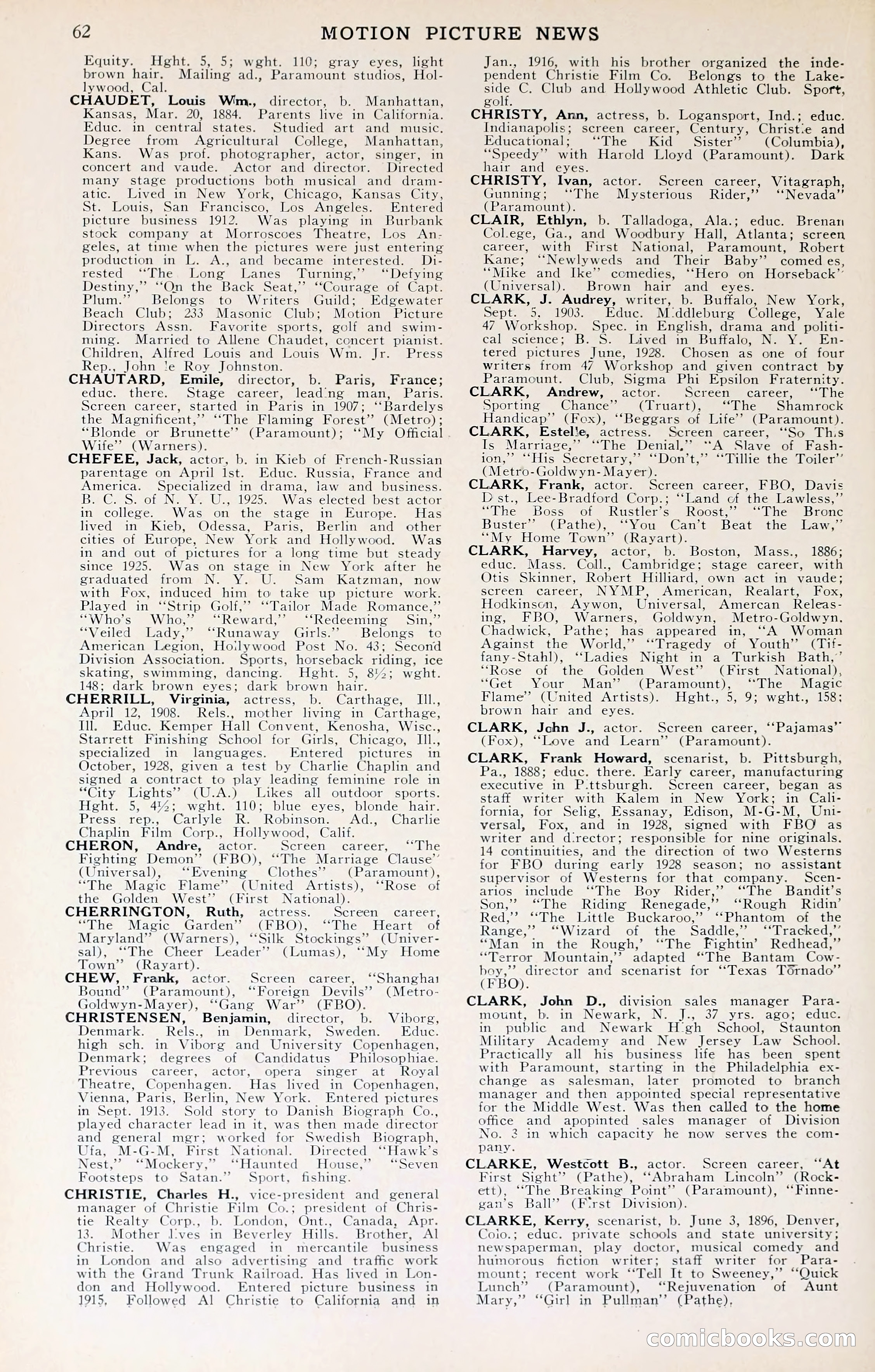1929 Motion Picture News Blue Book — page 64 of 326