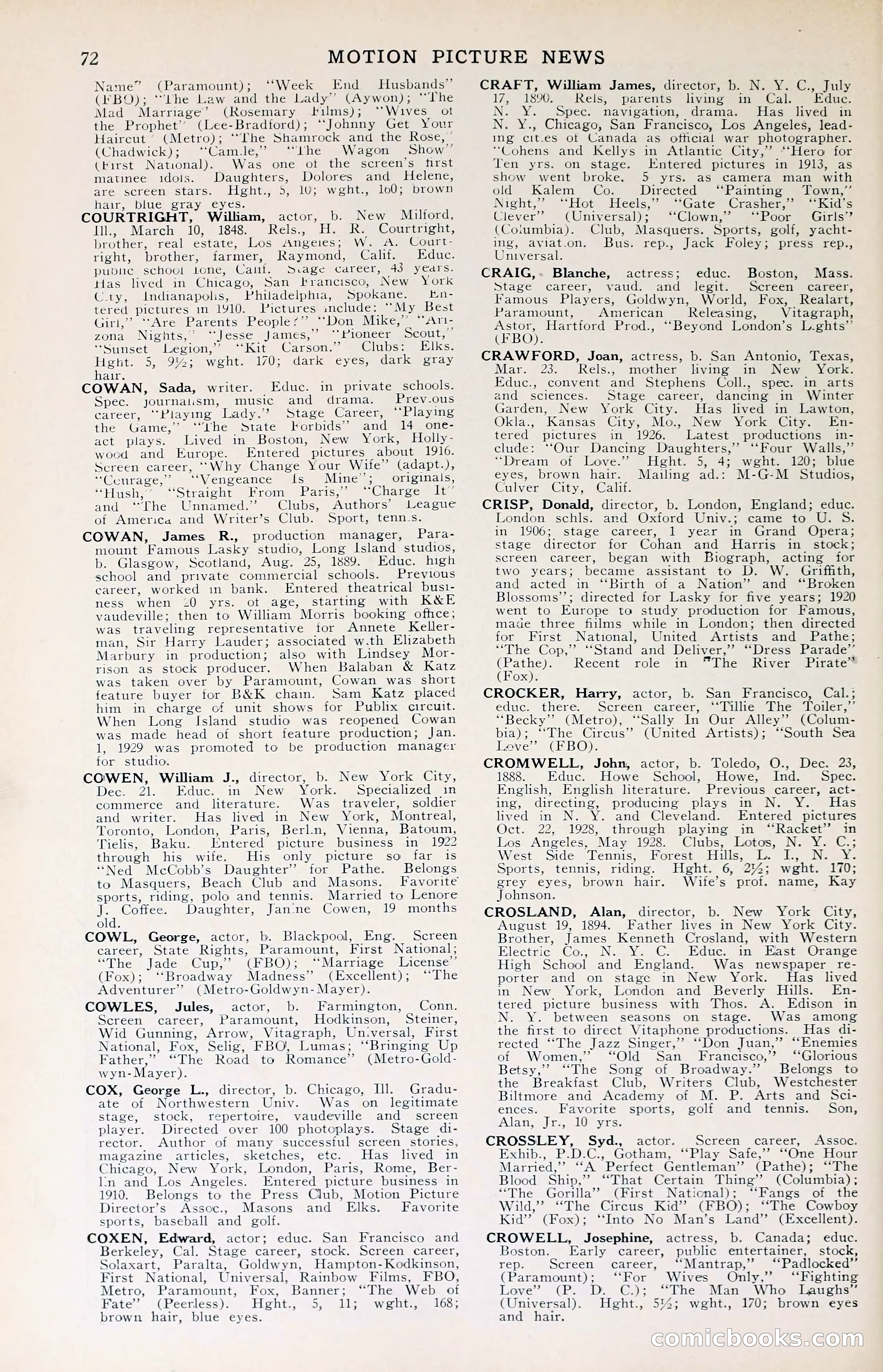 1929 Motion Picture News Blue Book — page 74 of 326