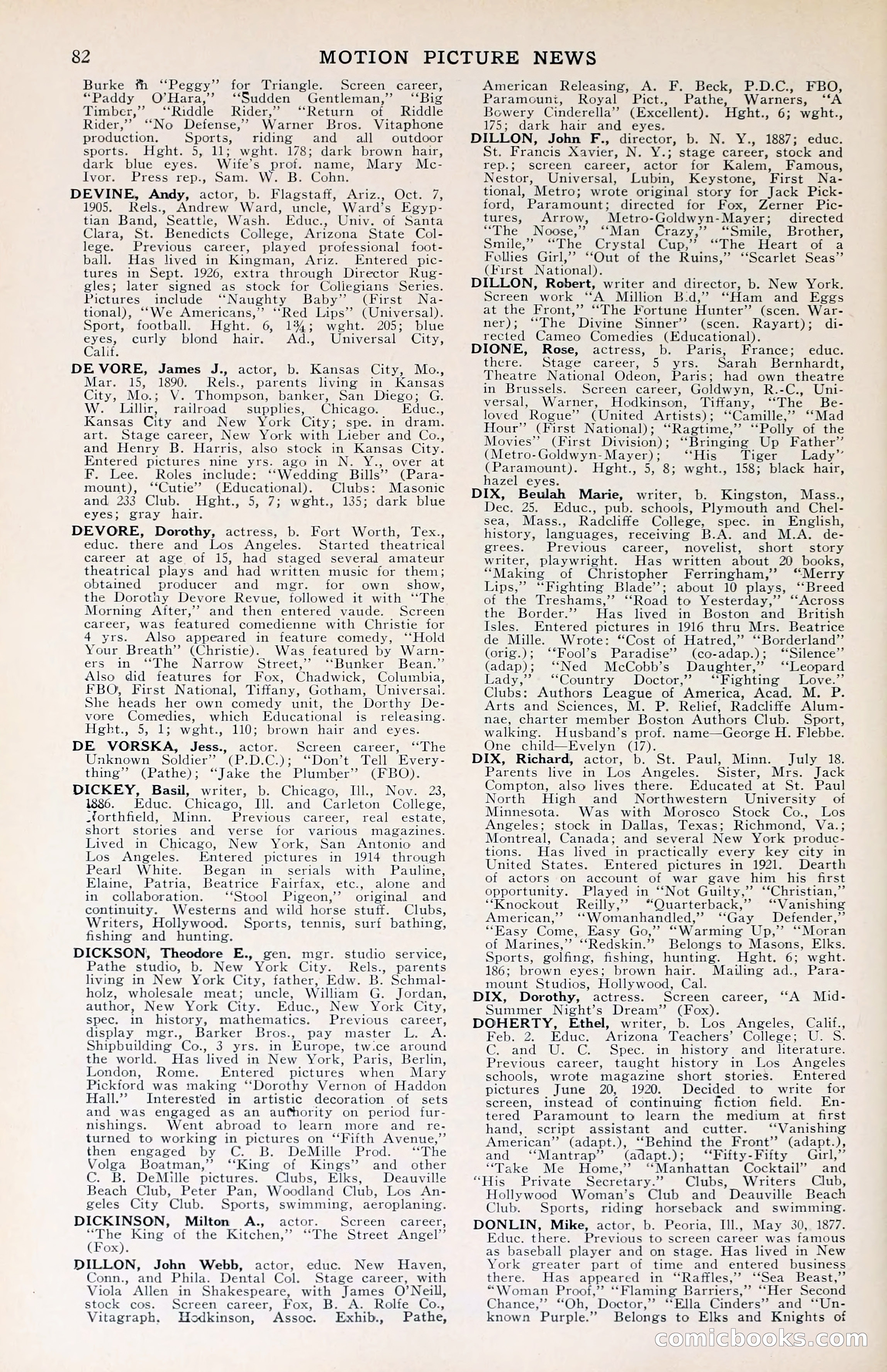 1929 Motion Picture News Blue Book — page 84 of 326