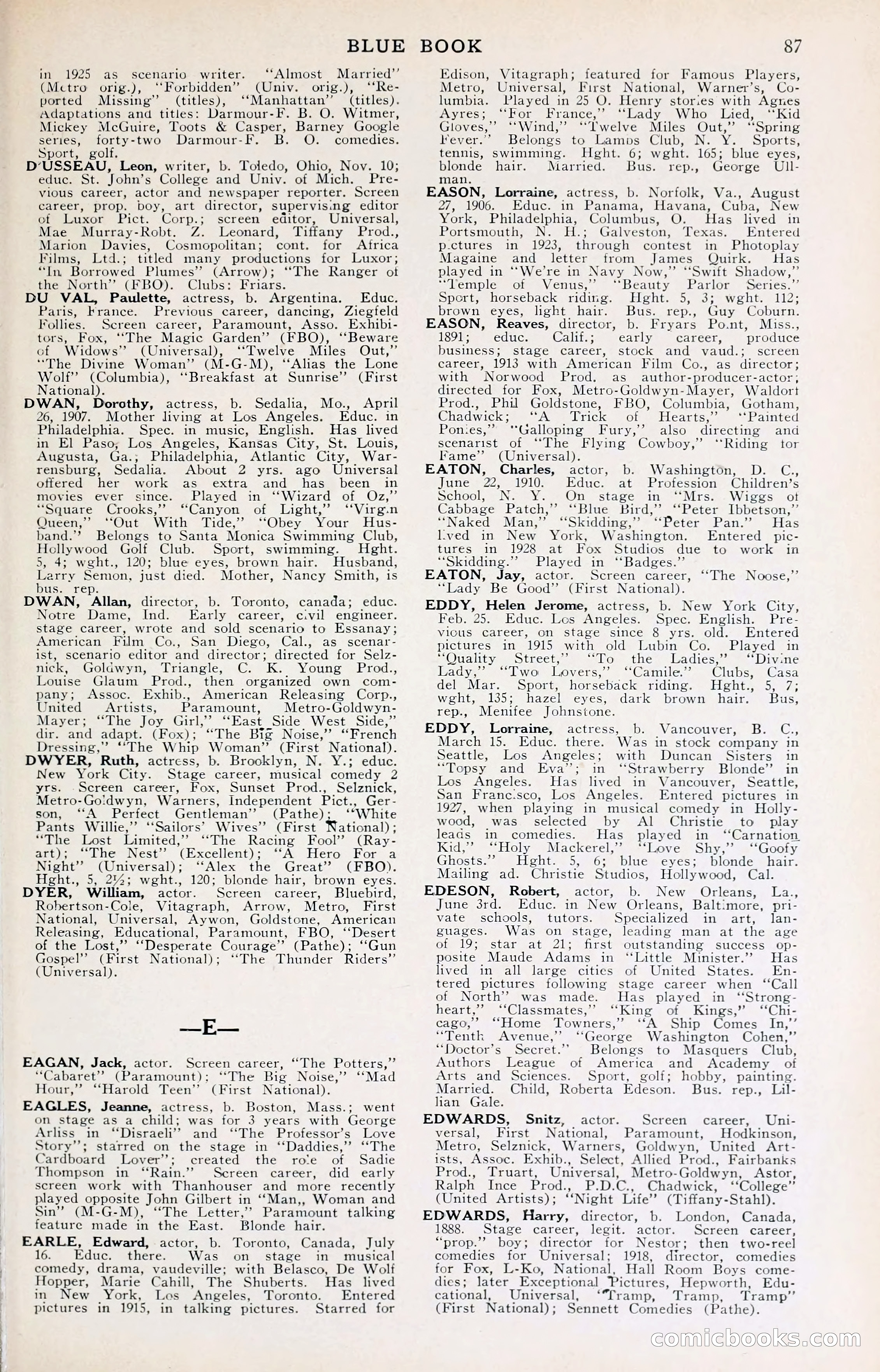 1929 Motion Picture News Blue Book — page 89 of 326