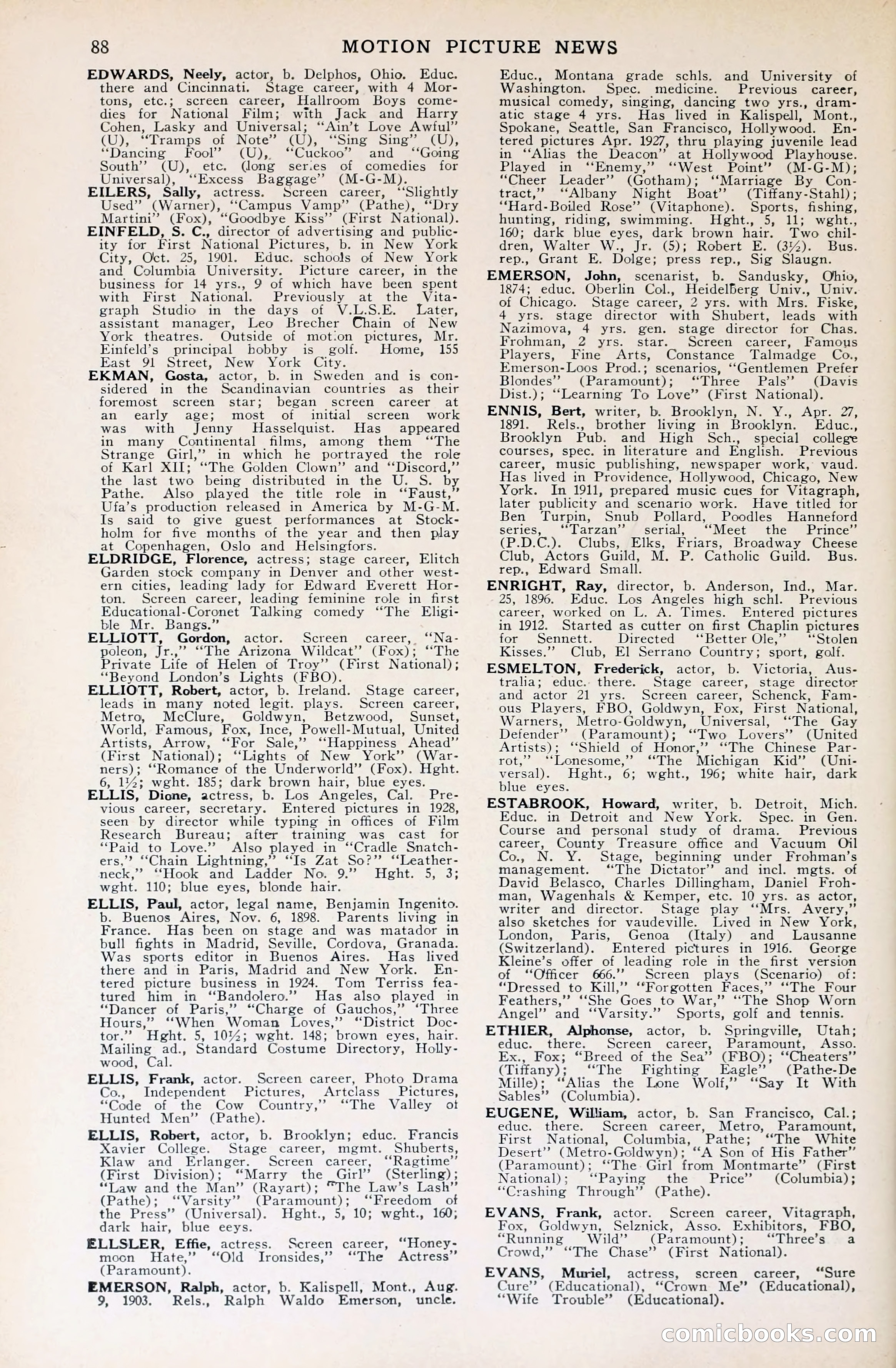 1929 Motion Picture News Blue Book — page 90 of 326