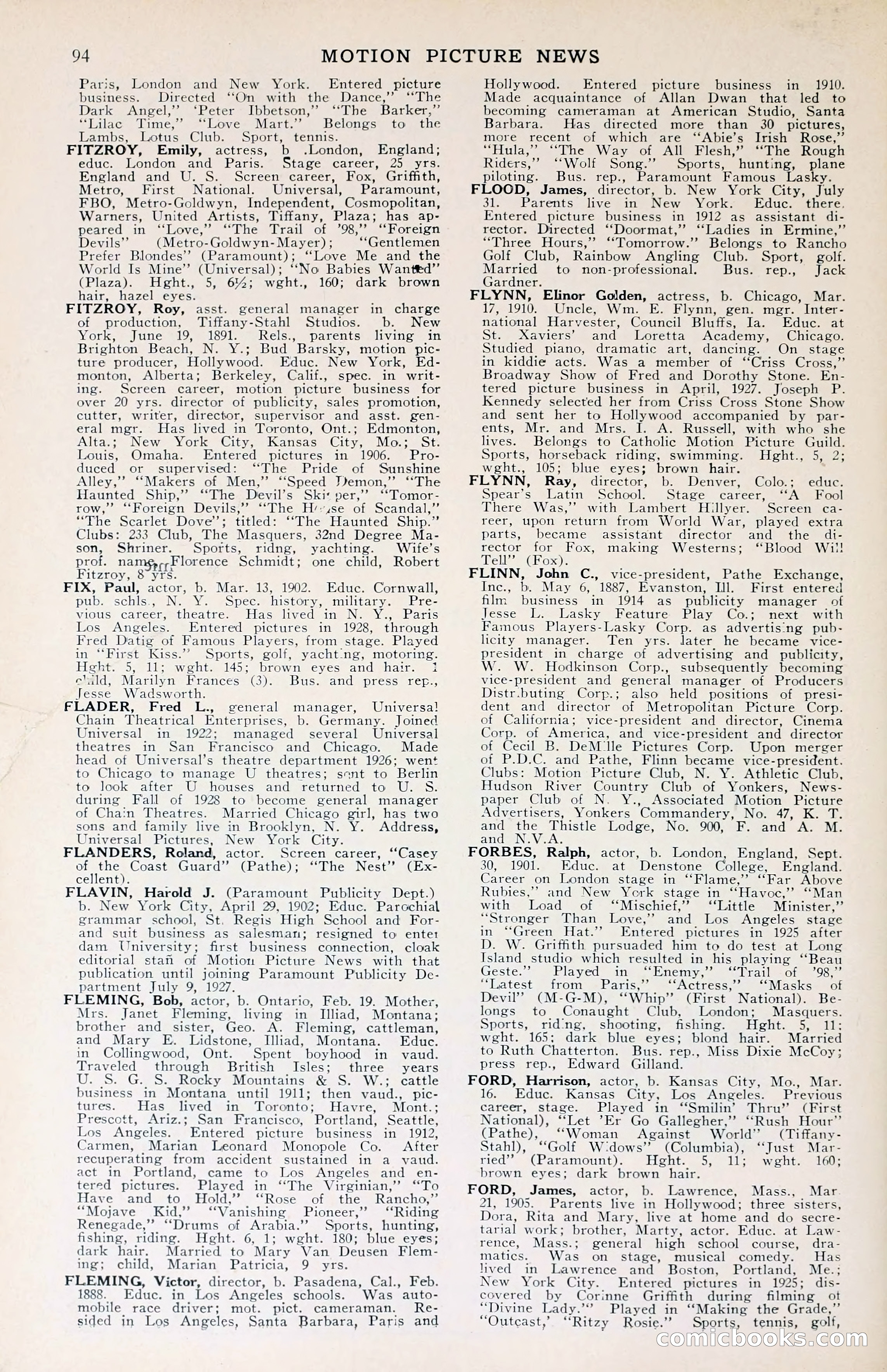 1929 Motion Picture News Blue Book — page 96 of 326