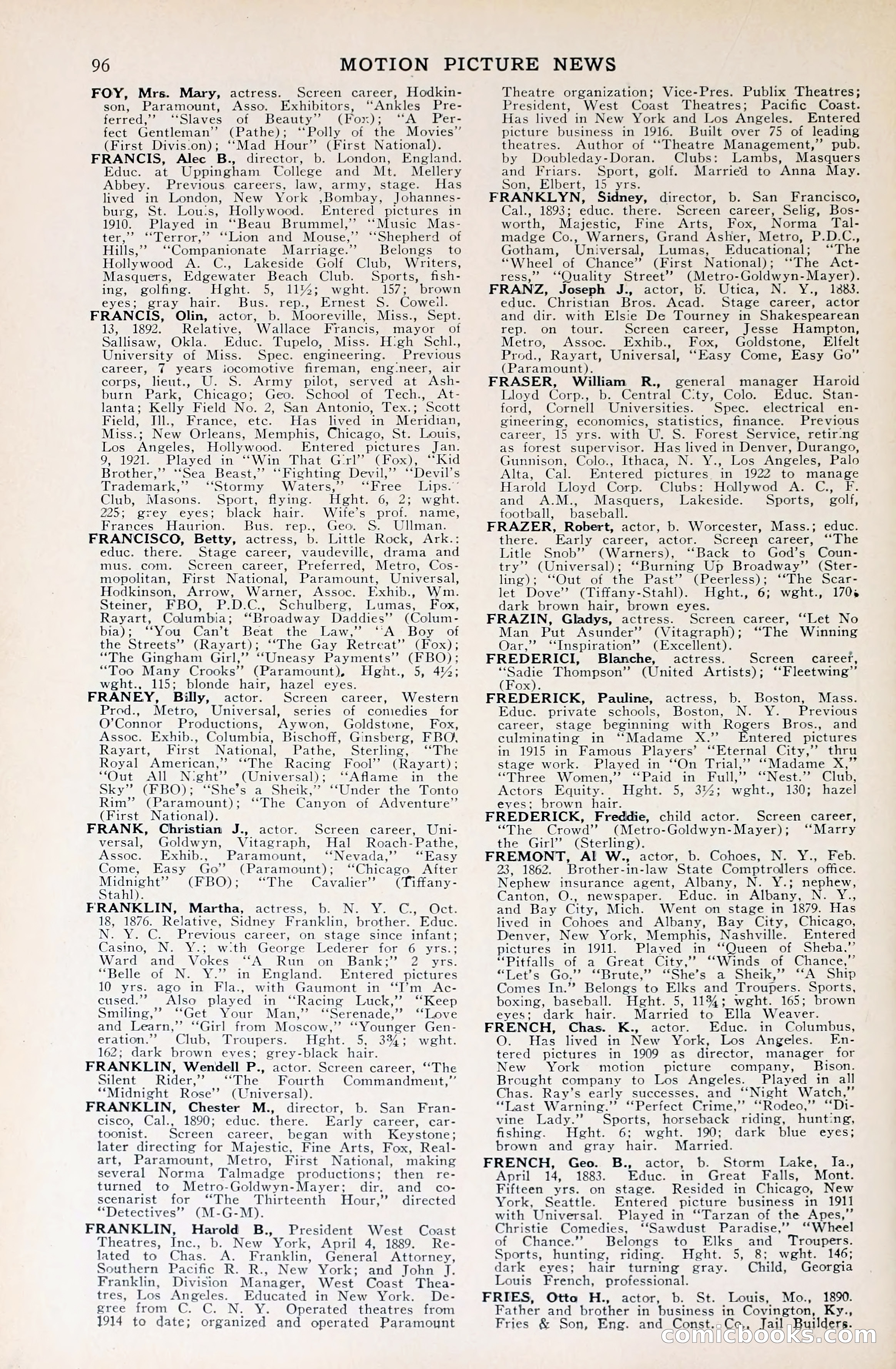 1929 Motion Picture News Blue Book — page 98 of 326