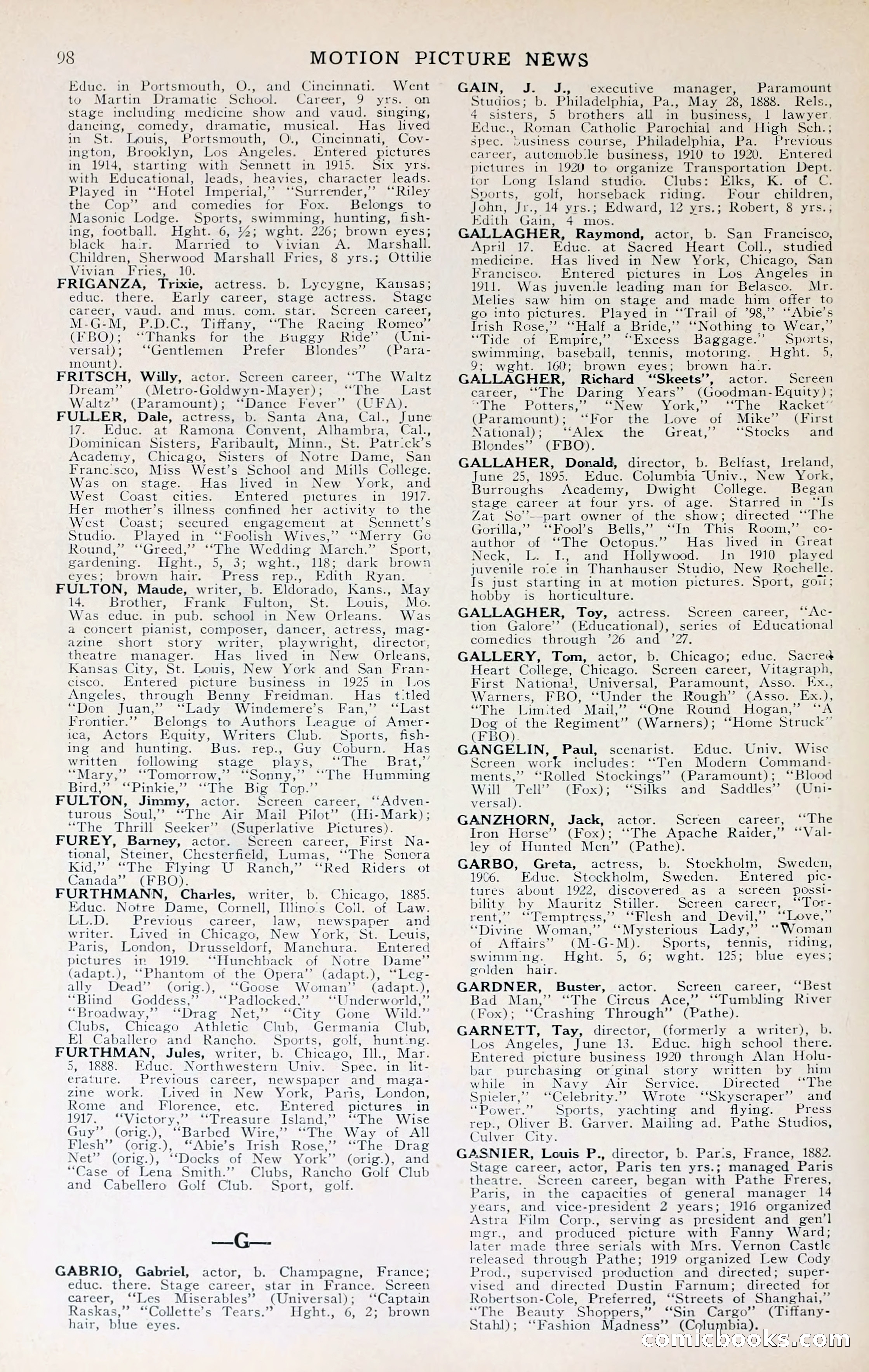 1929 Motion Picture News Blue Book — page 100 of 326