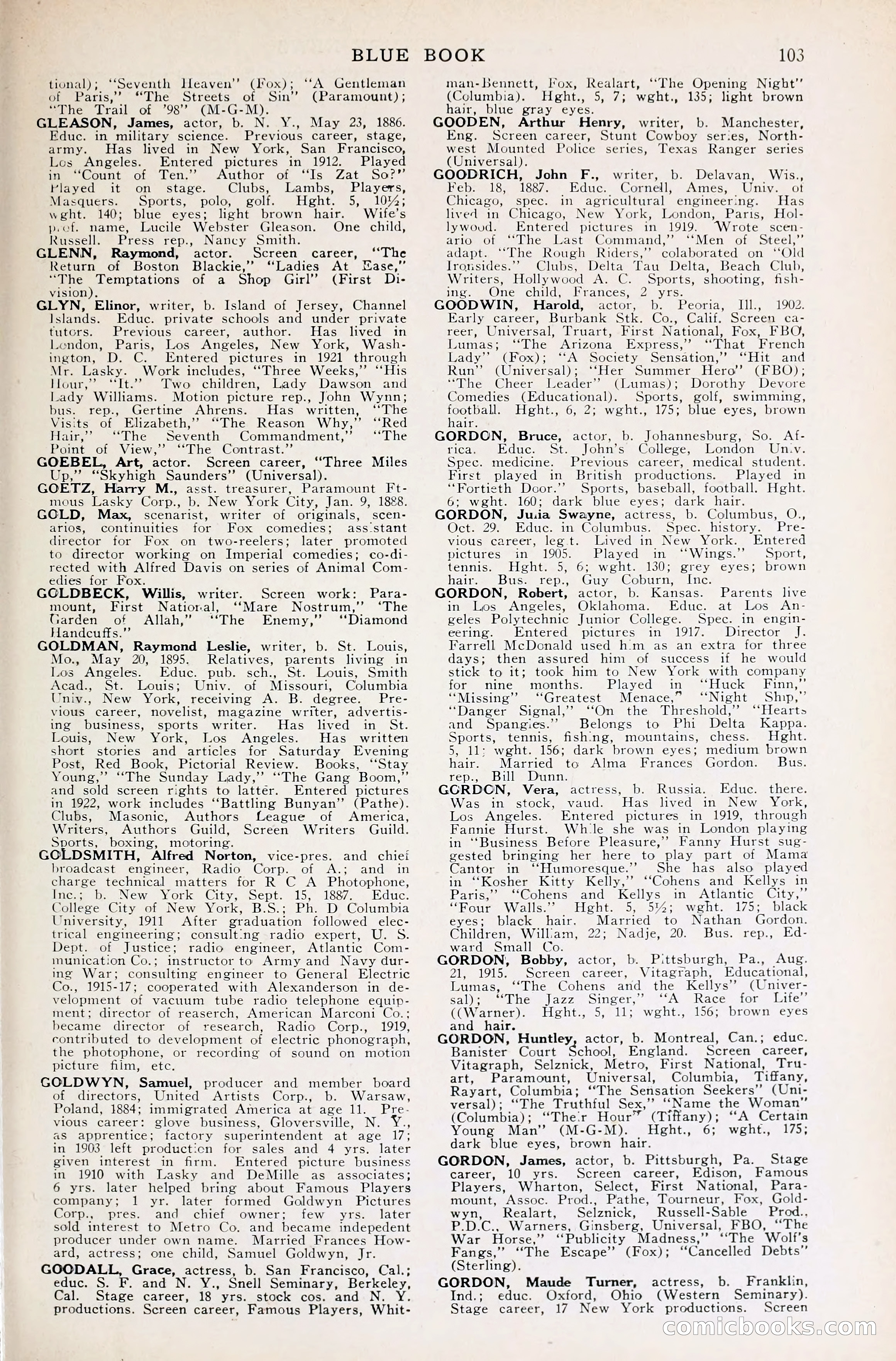 1929 Motion Picture News Blue Book — page 105 of 326