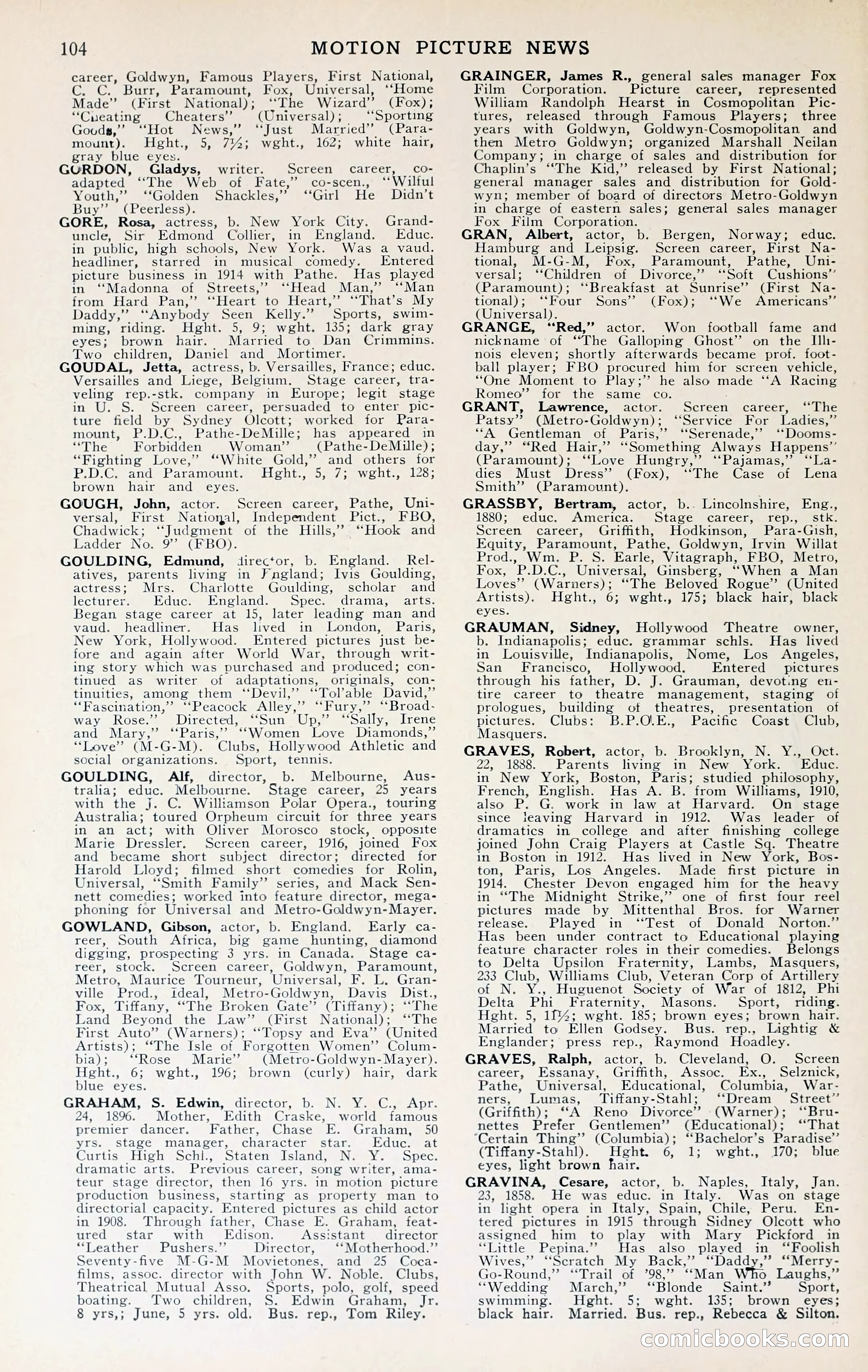 1929 Motion Picture News Blue Book — page 106 of 326