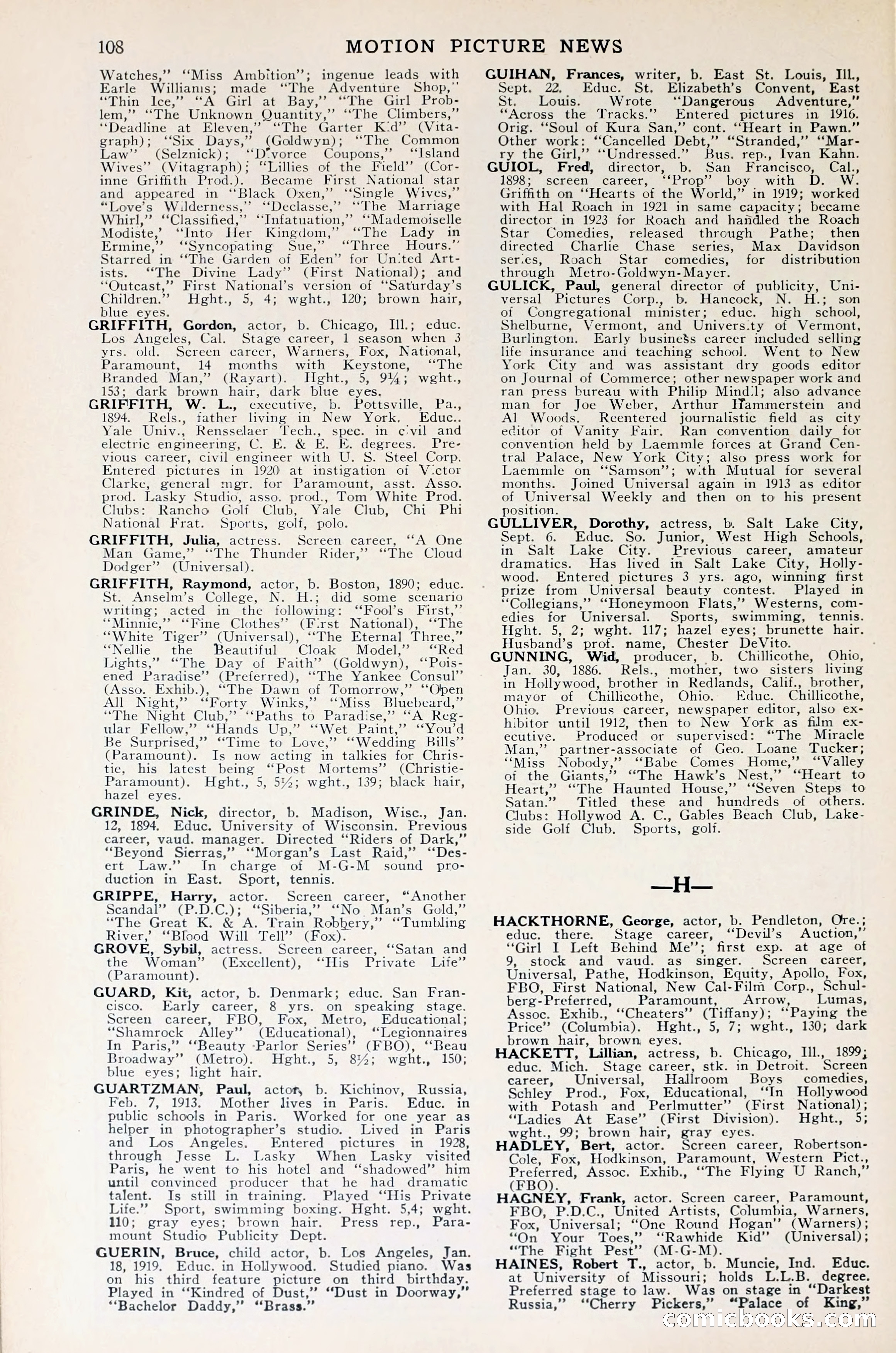 1929 Motion Picture News Blue Book — page 110 of 326