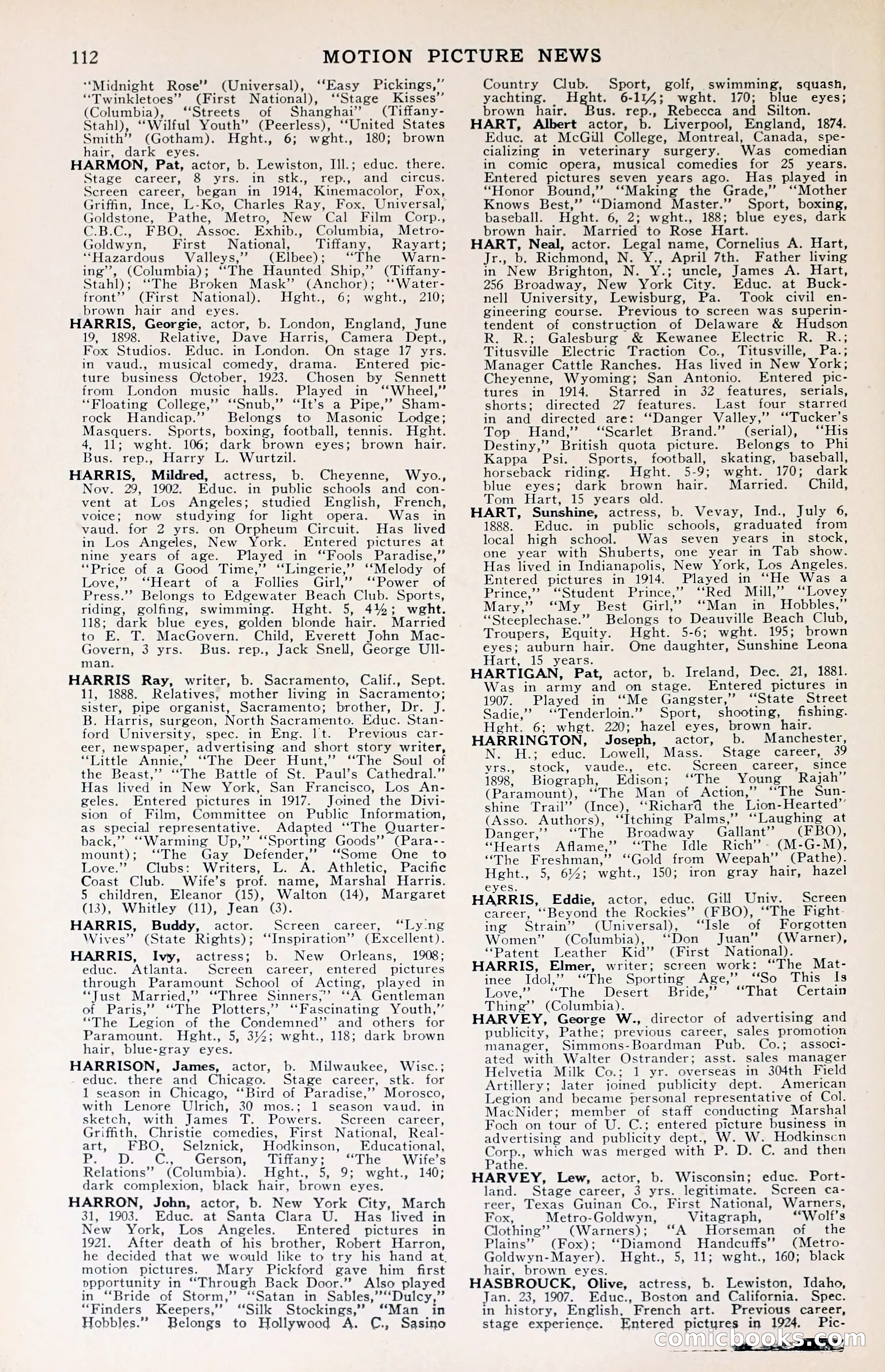 1929 Motion Picture News Blue Book — page 114 of 326