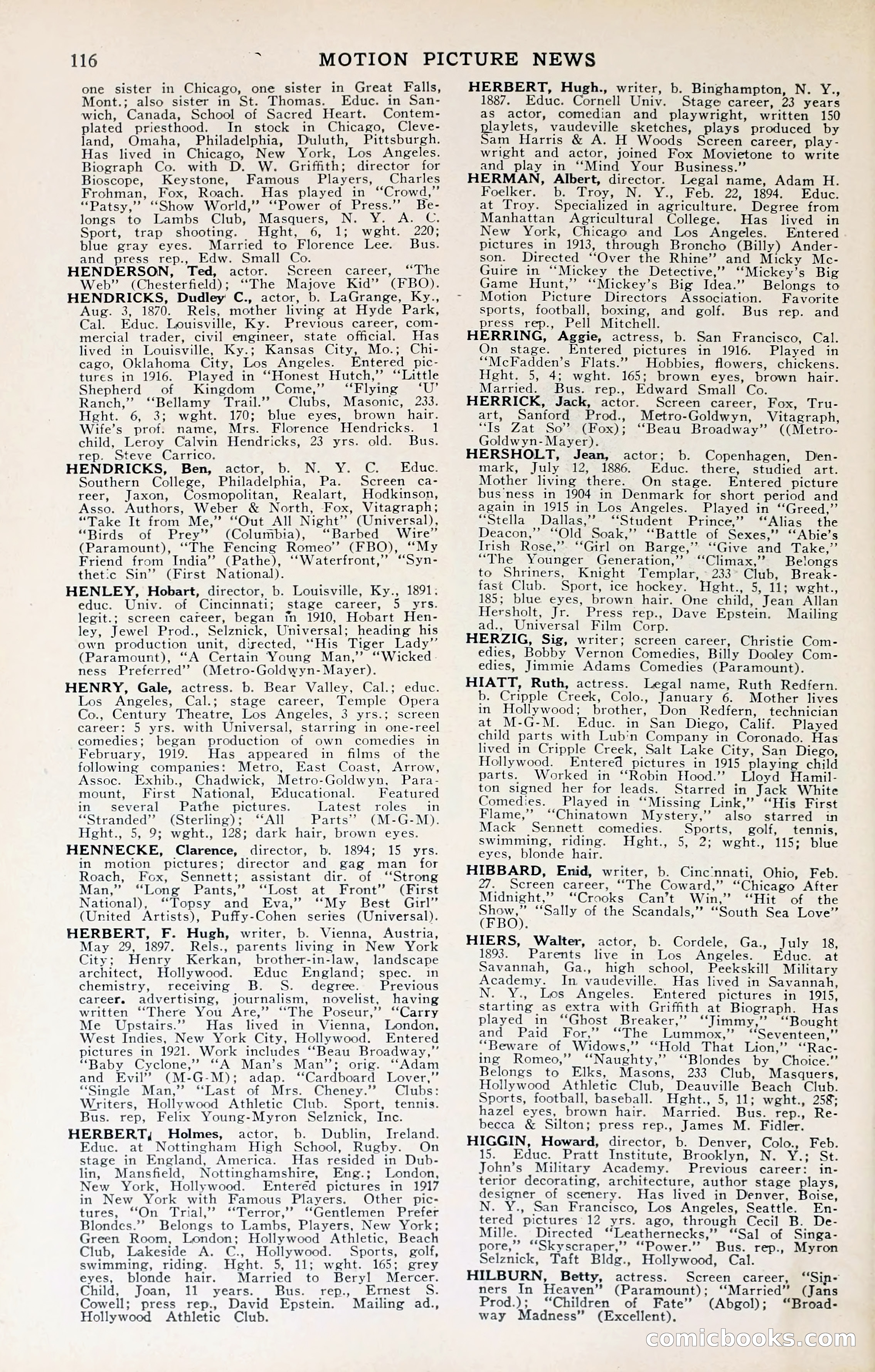1929 Motion Picture News Blue Book — page 118 of 326