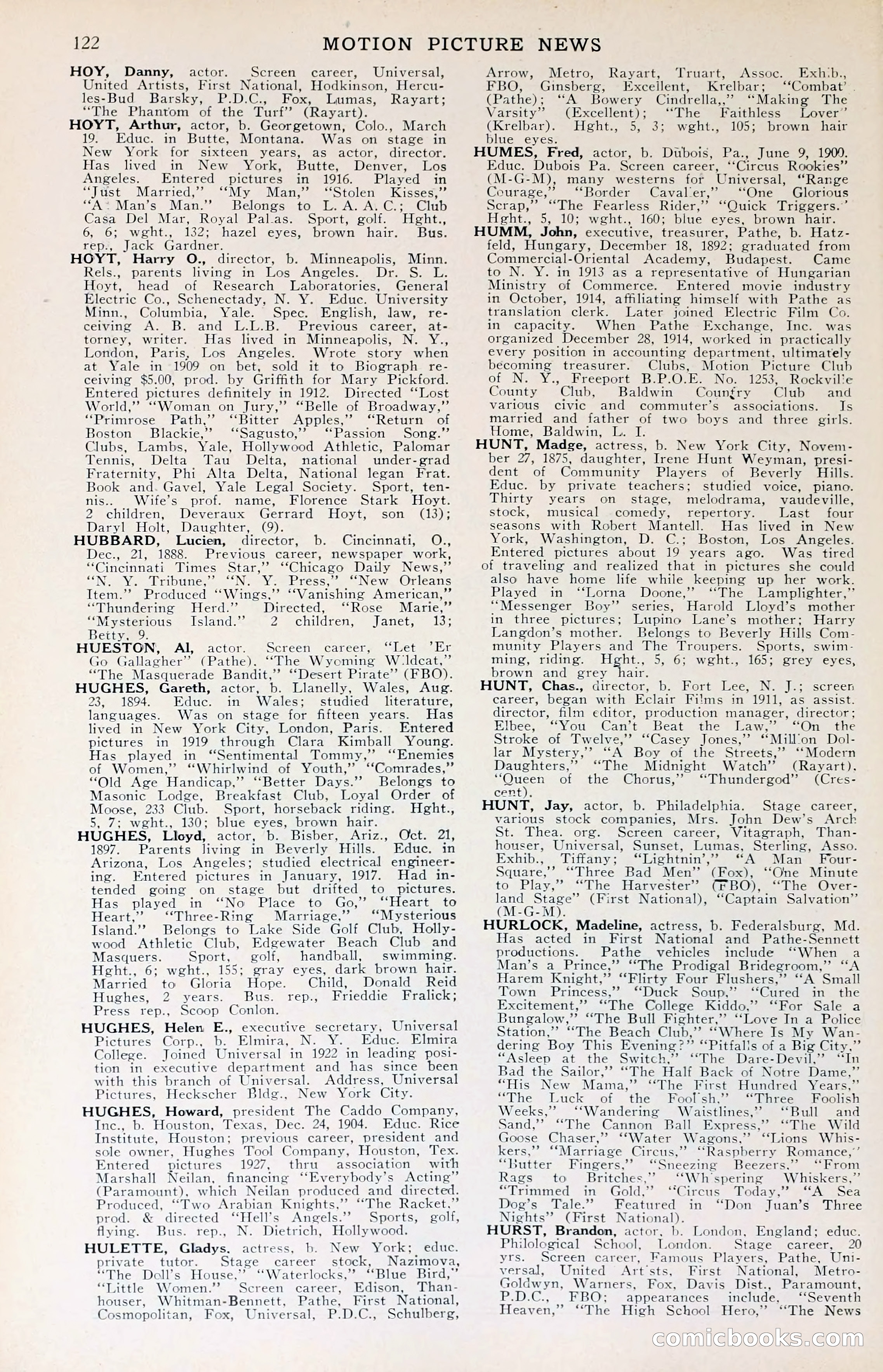1929 Motion Picture News Blue Book — page 124 of 326