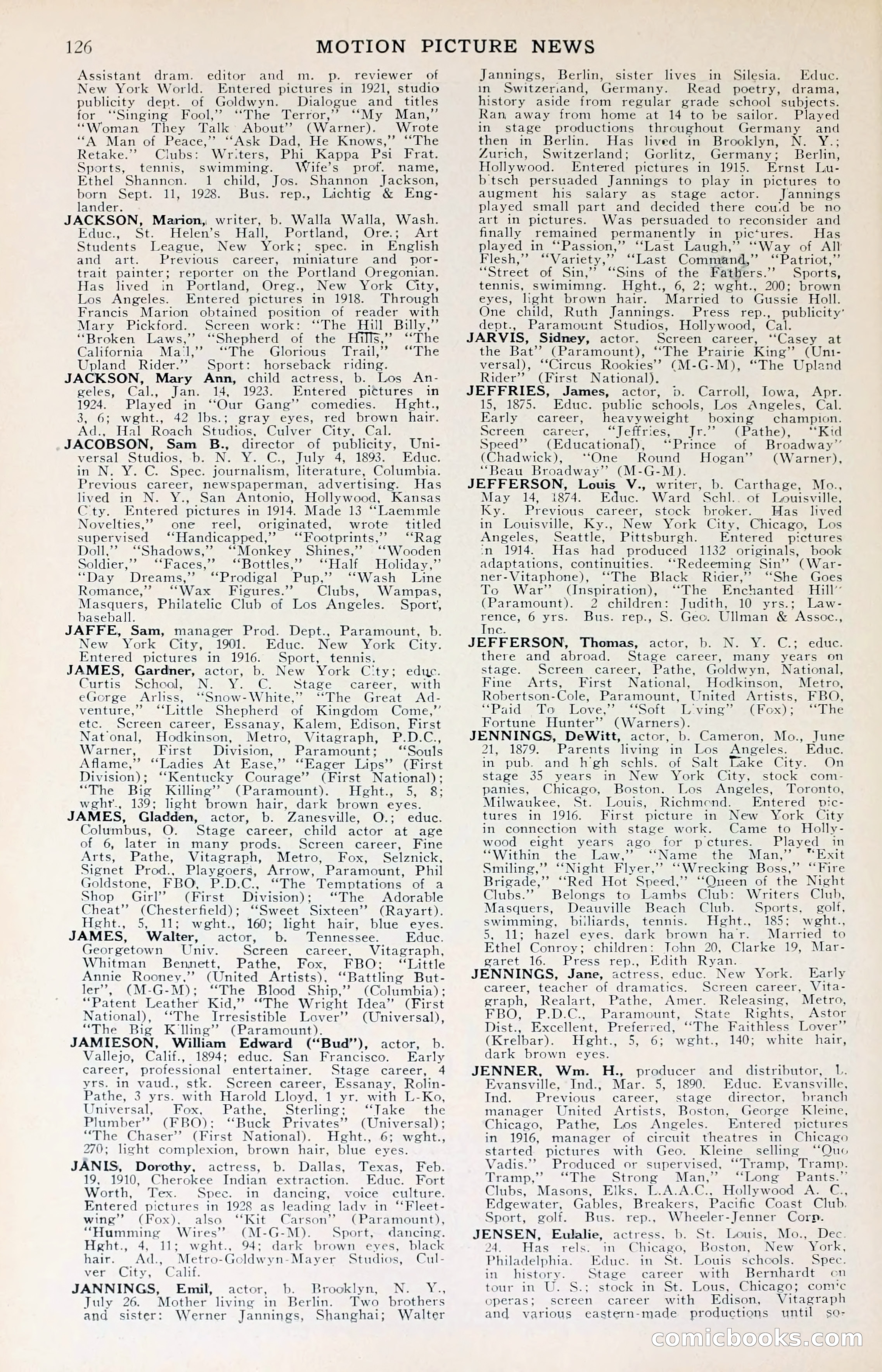 1929 Motion Picture News Blue Book — page 128 of 326