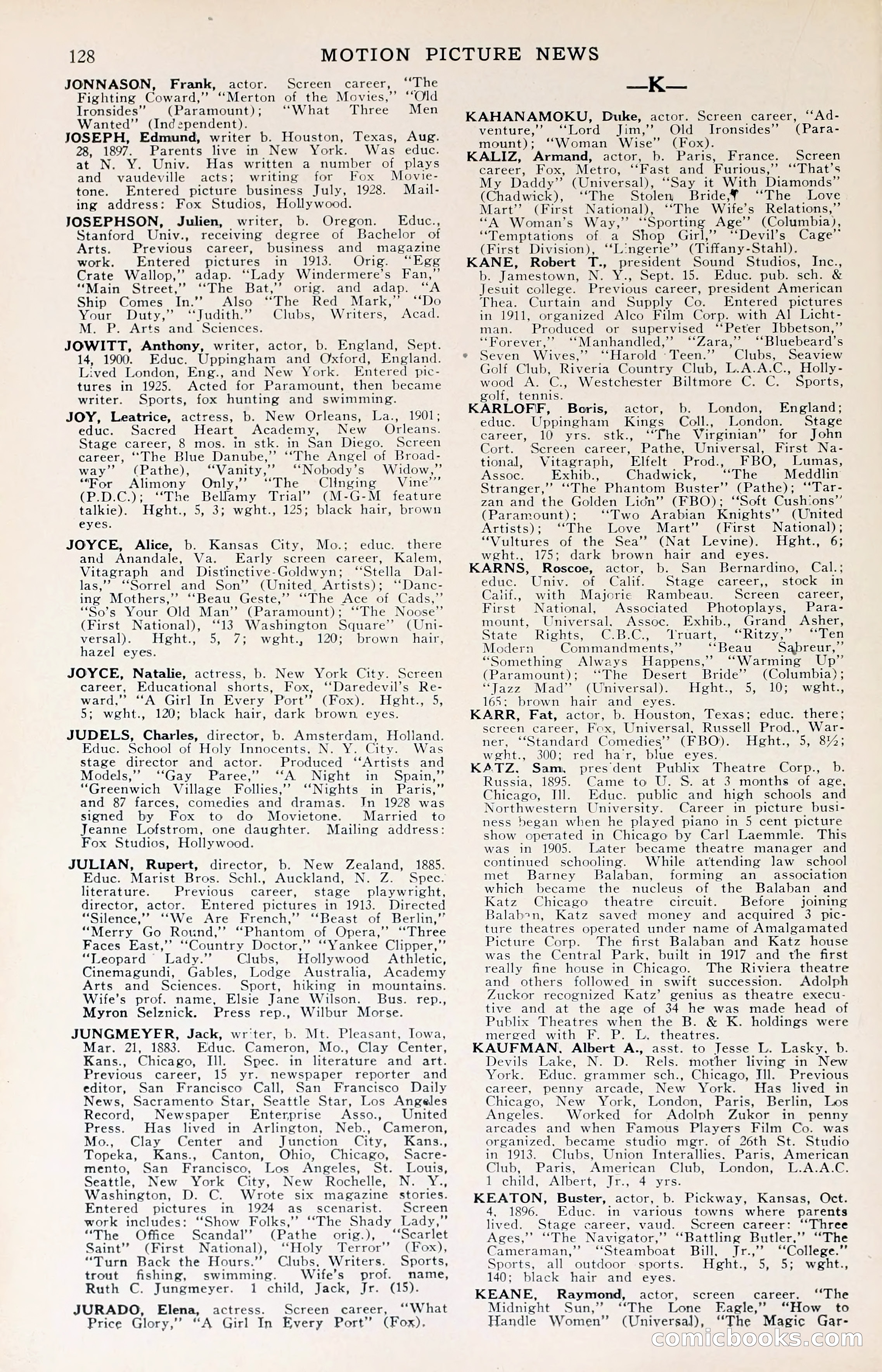 1929 Motion Picture News Blue Book — page 130 of 326