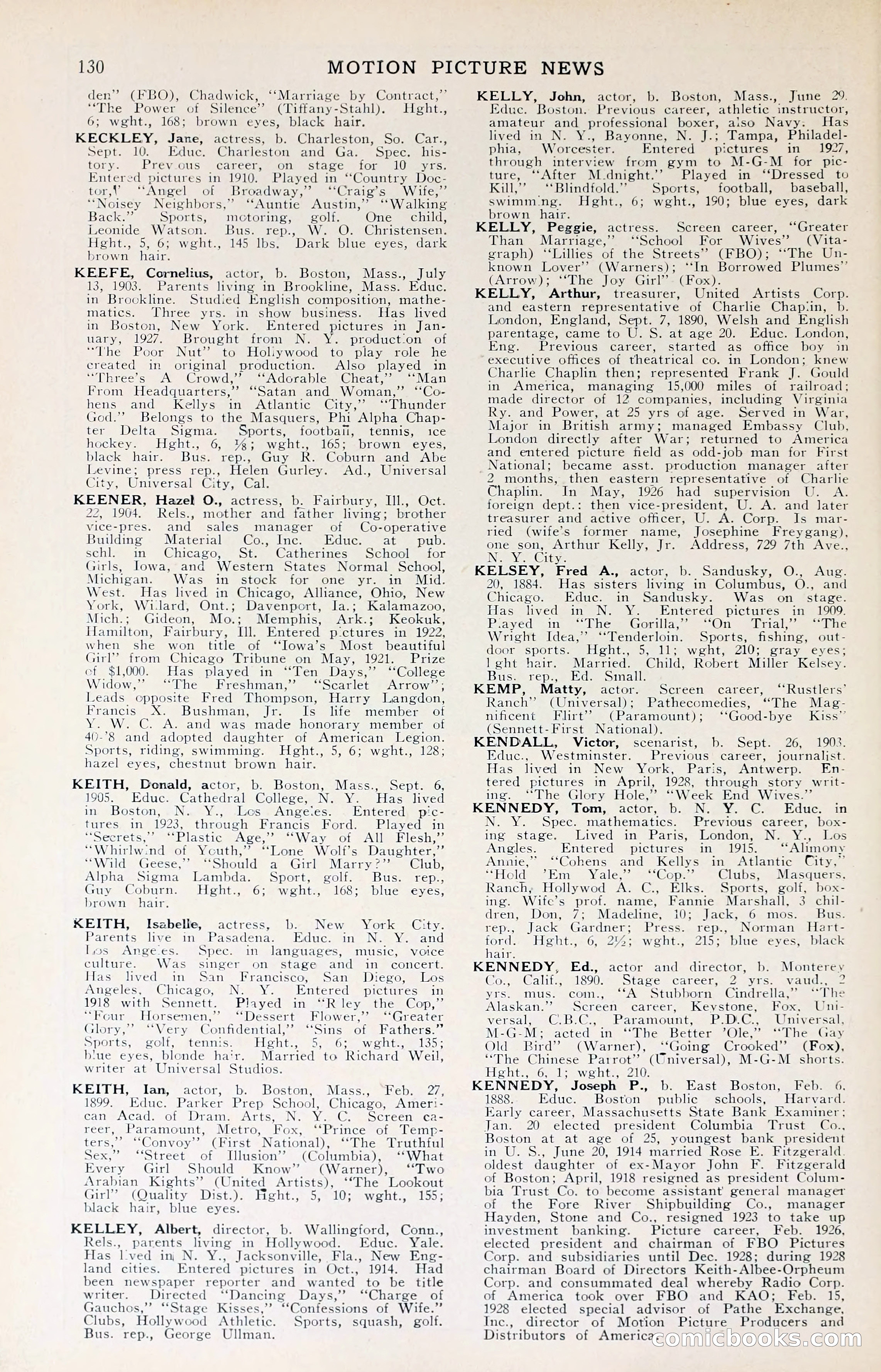 1929 Motion Picture News Blue Book — page 132 of 326