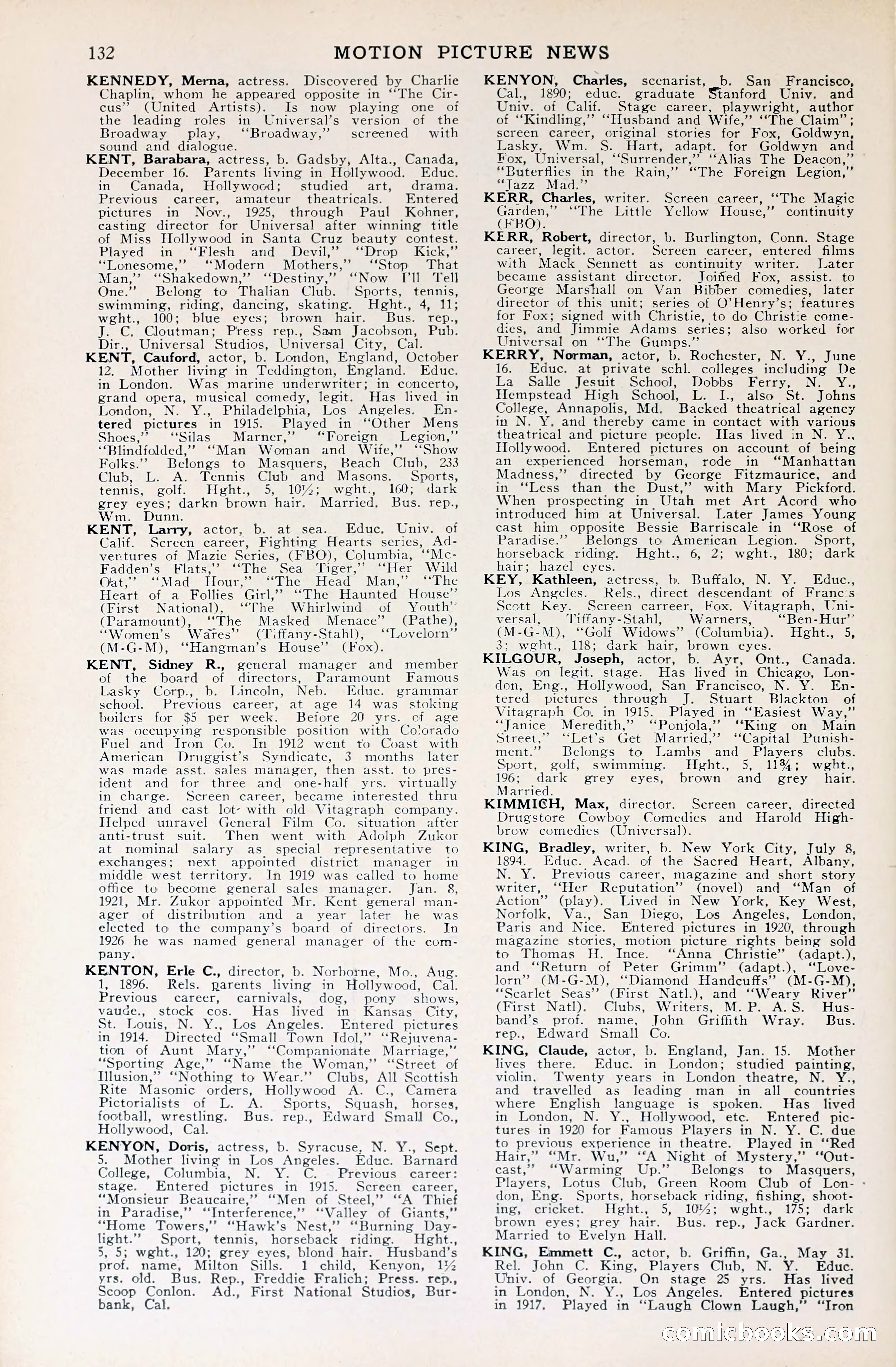 1929 Motion Picture News Blue Book — page 134 of 326