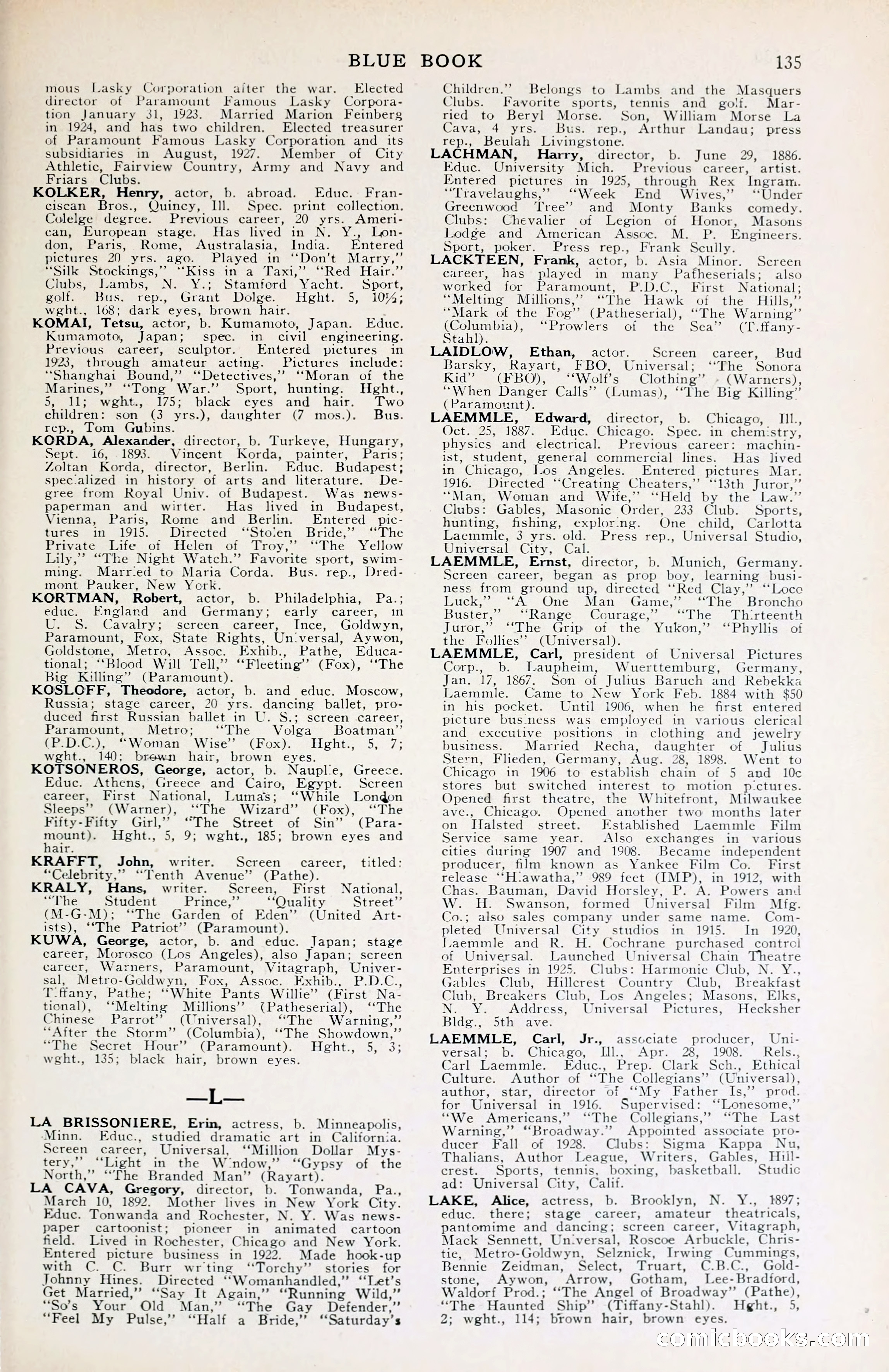 1929 Motion Picture News Blue Book — page 137 of 326
