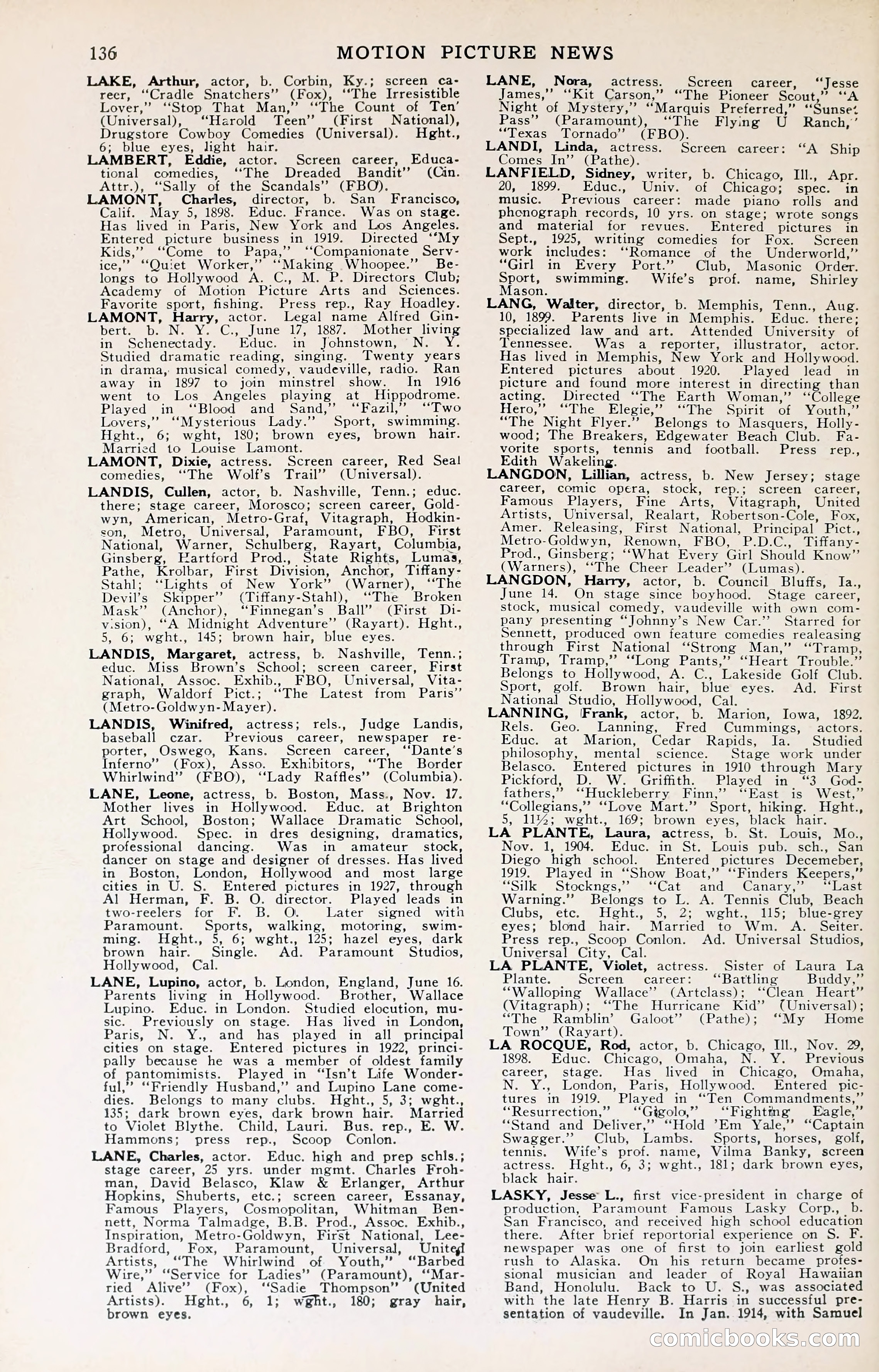 1929 Motion Picture News Blue Book — page 138 of 326