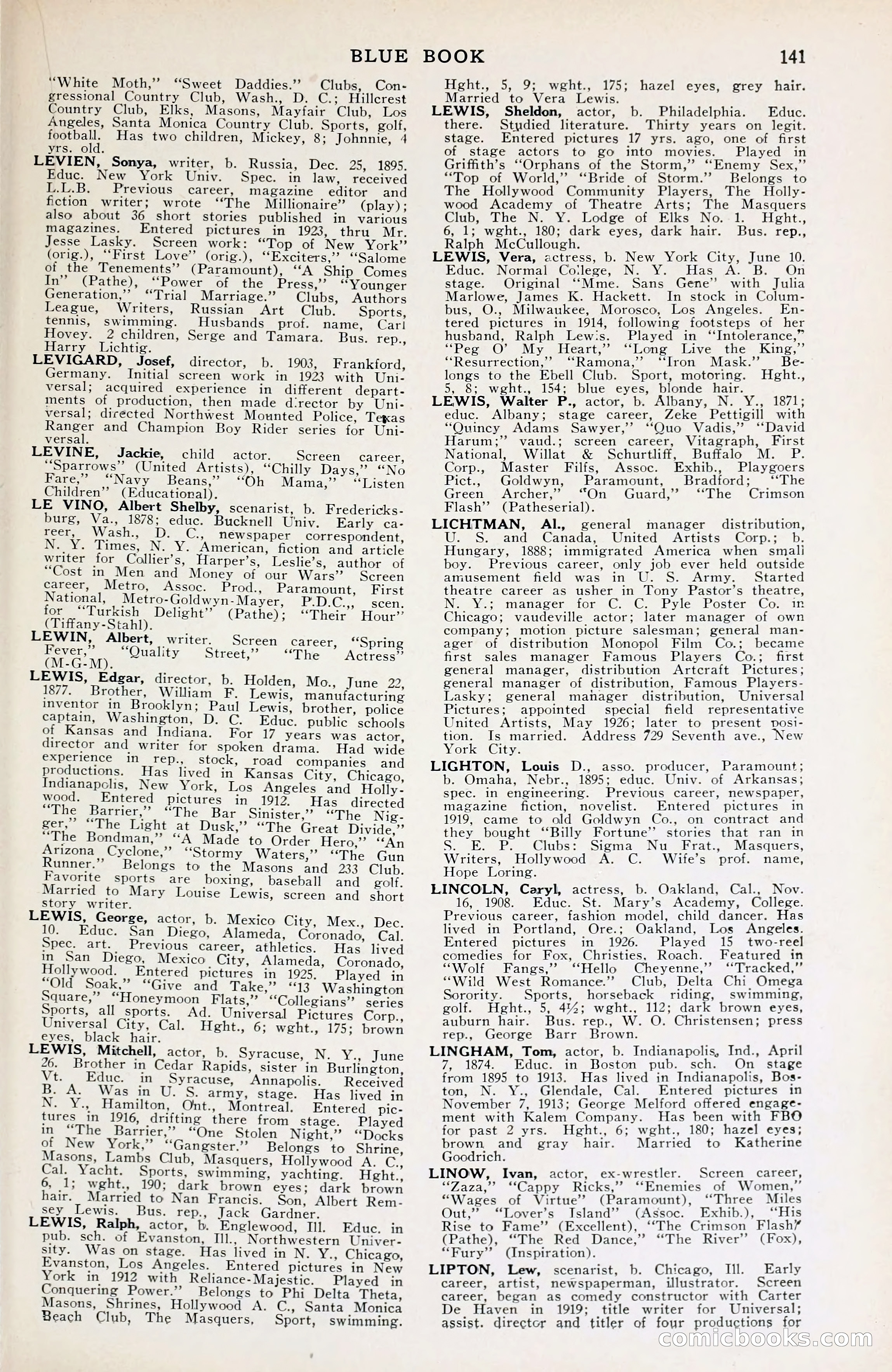 1929 Motion Picture News Blue Book — page 143 of 326