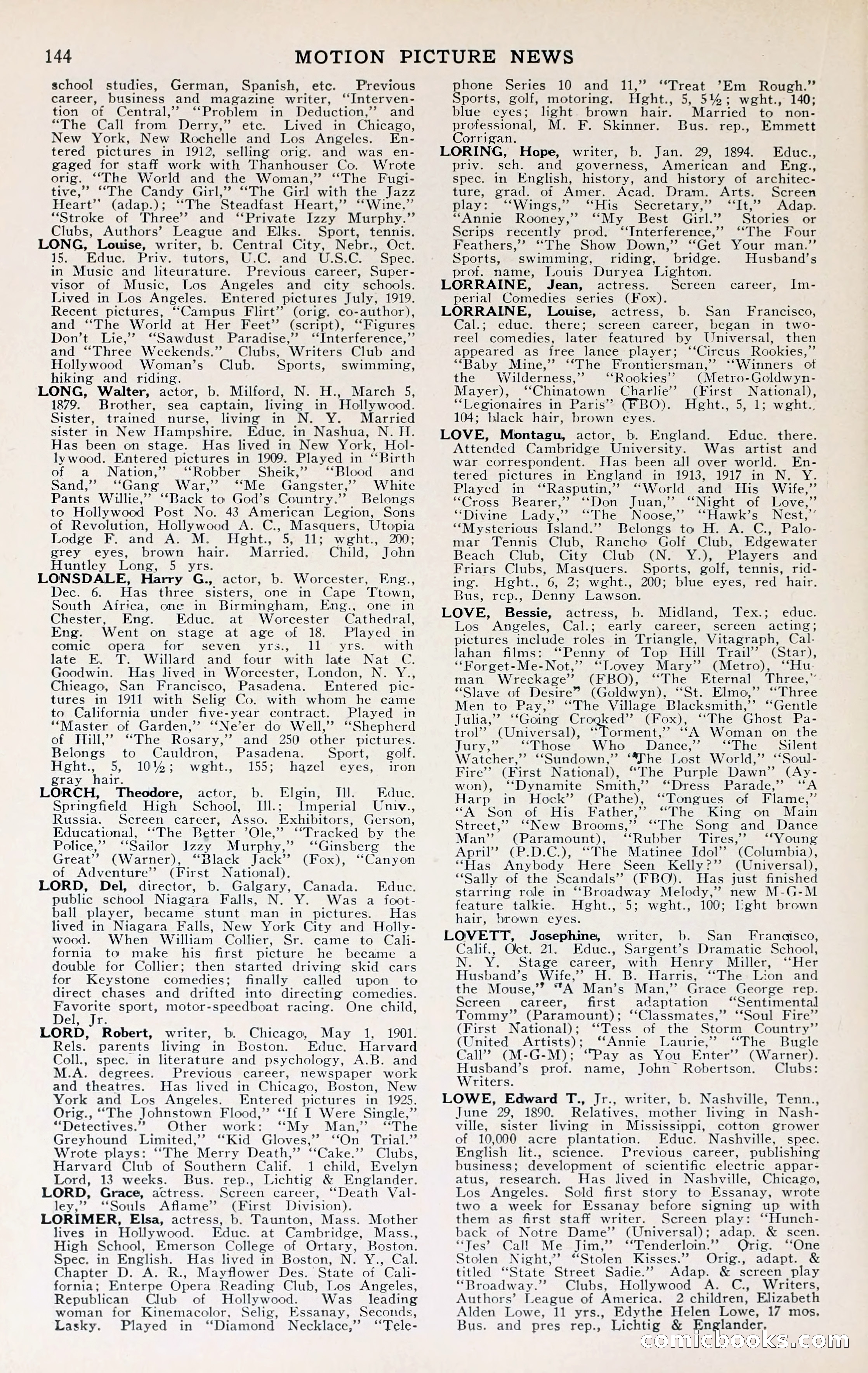1929 Motion Picture News Blue Book — page 146 of 326