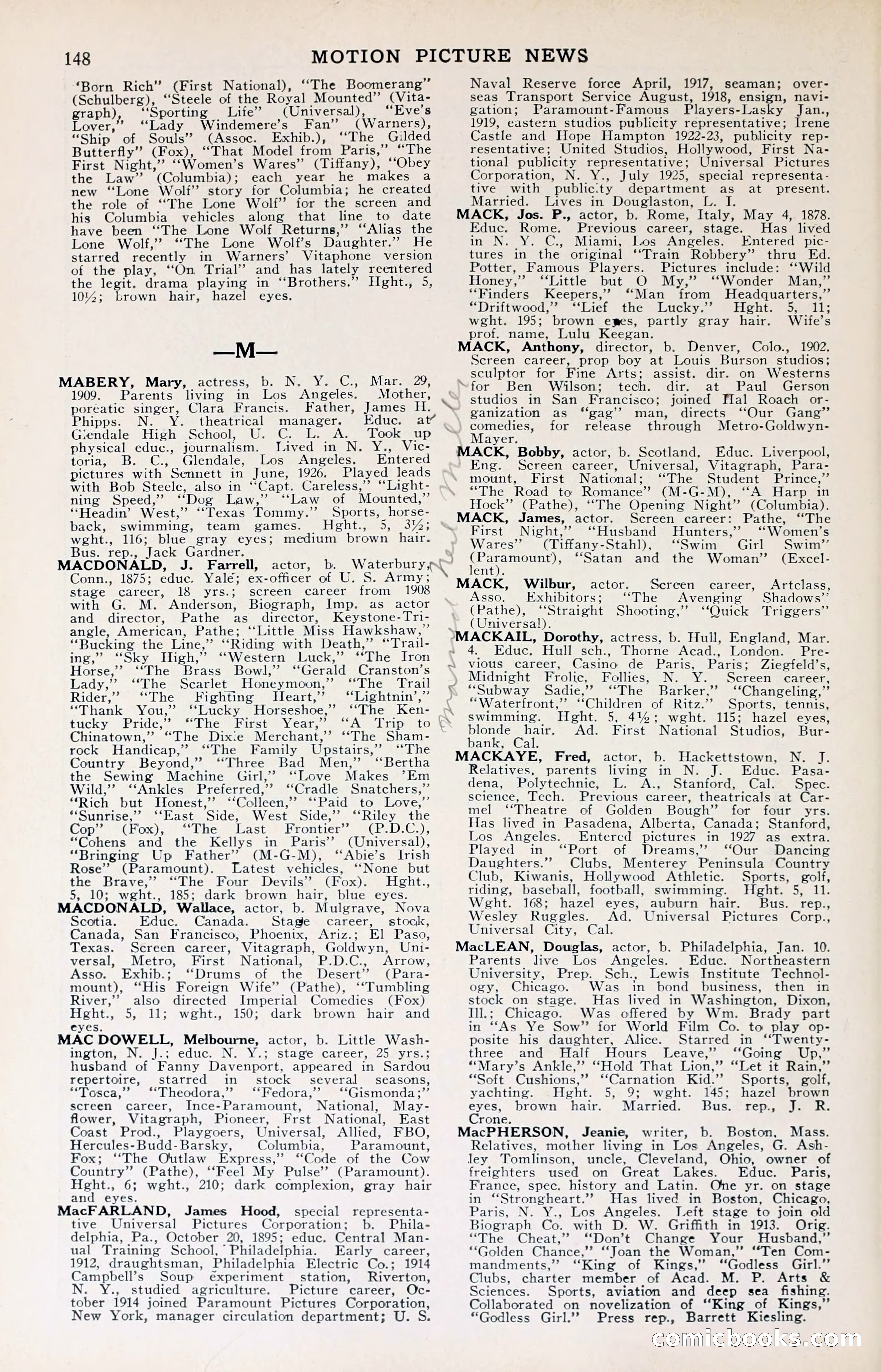 1929 Motion Picture News Blue Book — page 150 of 326