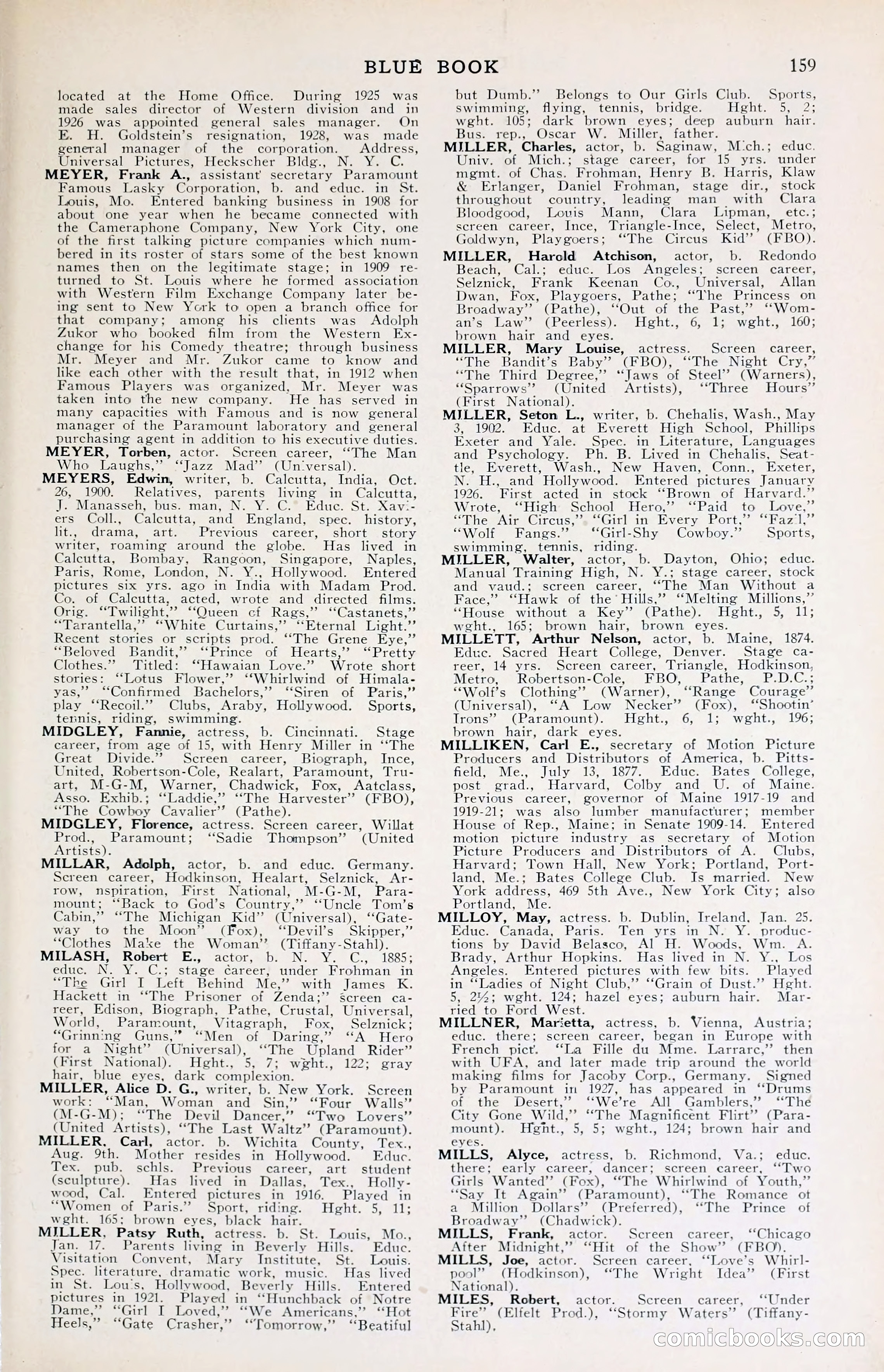 1929 Motion Picture News Blue Book — page 161 of 326