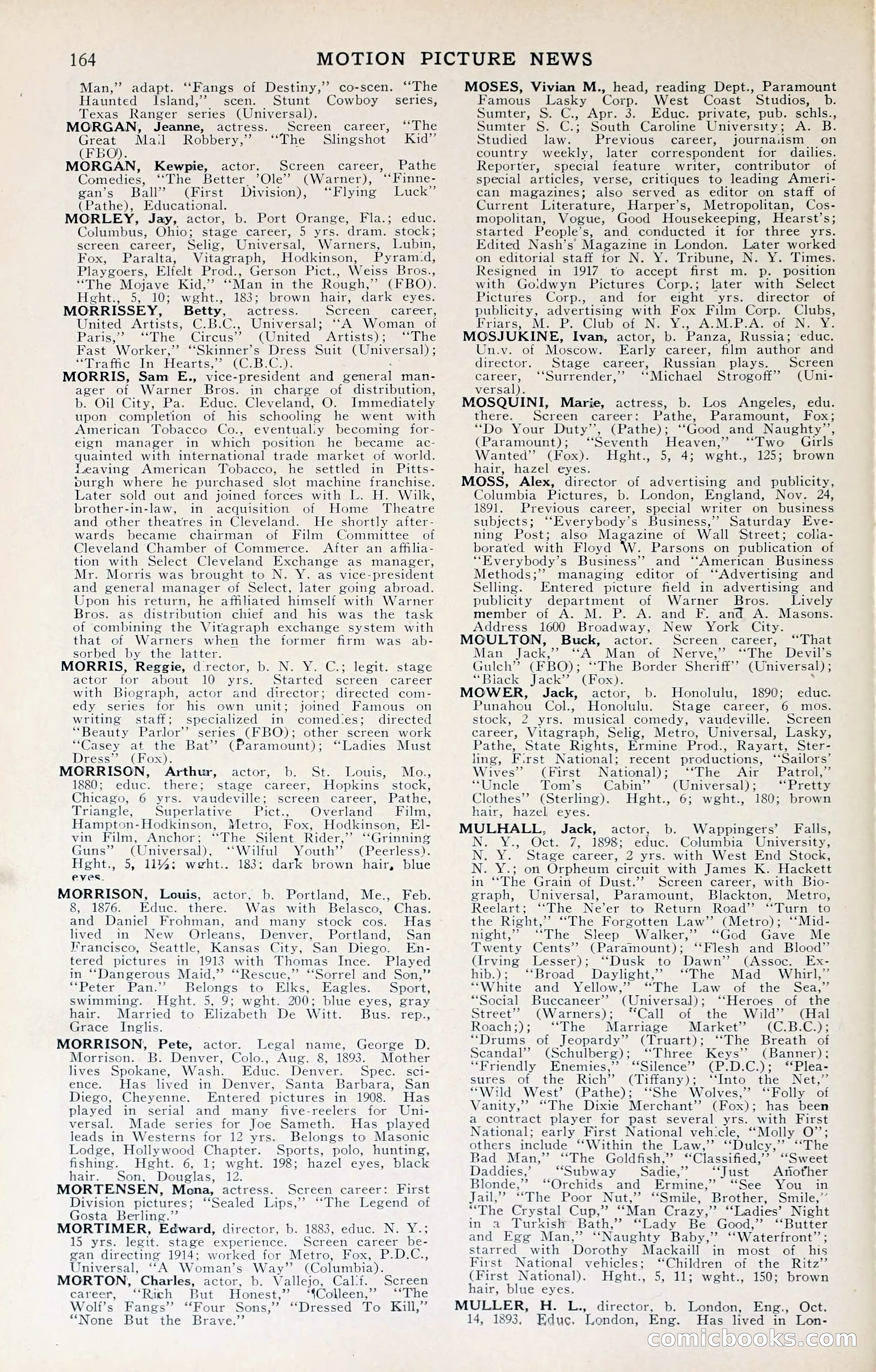 1929 Motion Picture News Blue Book — page 166 of 326