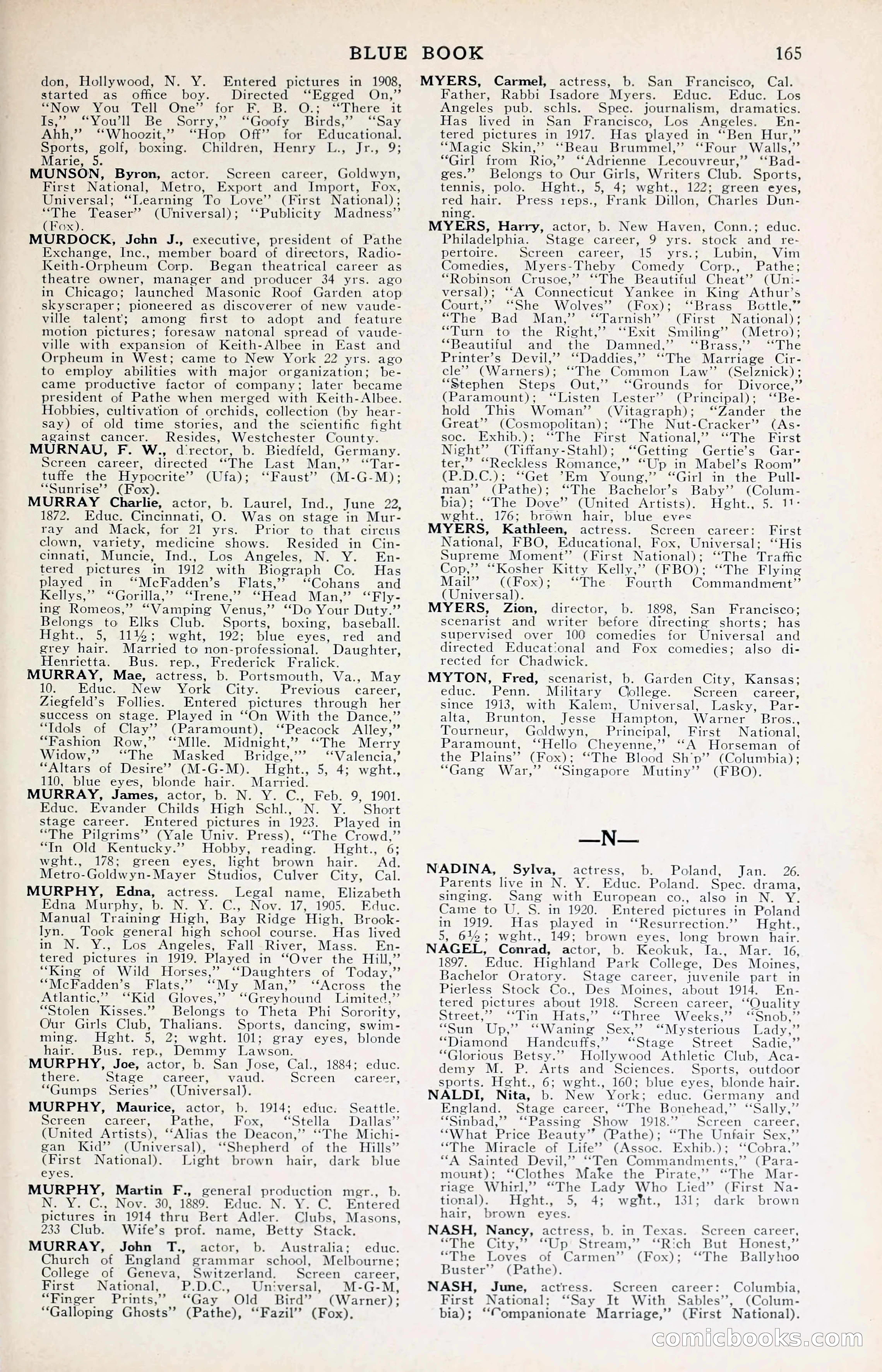 1929 Motion Picture News Blue Book — page 167 of 326