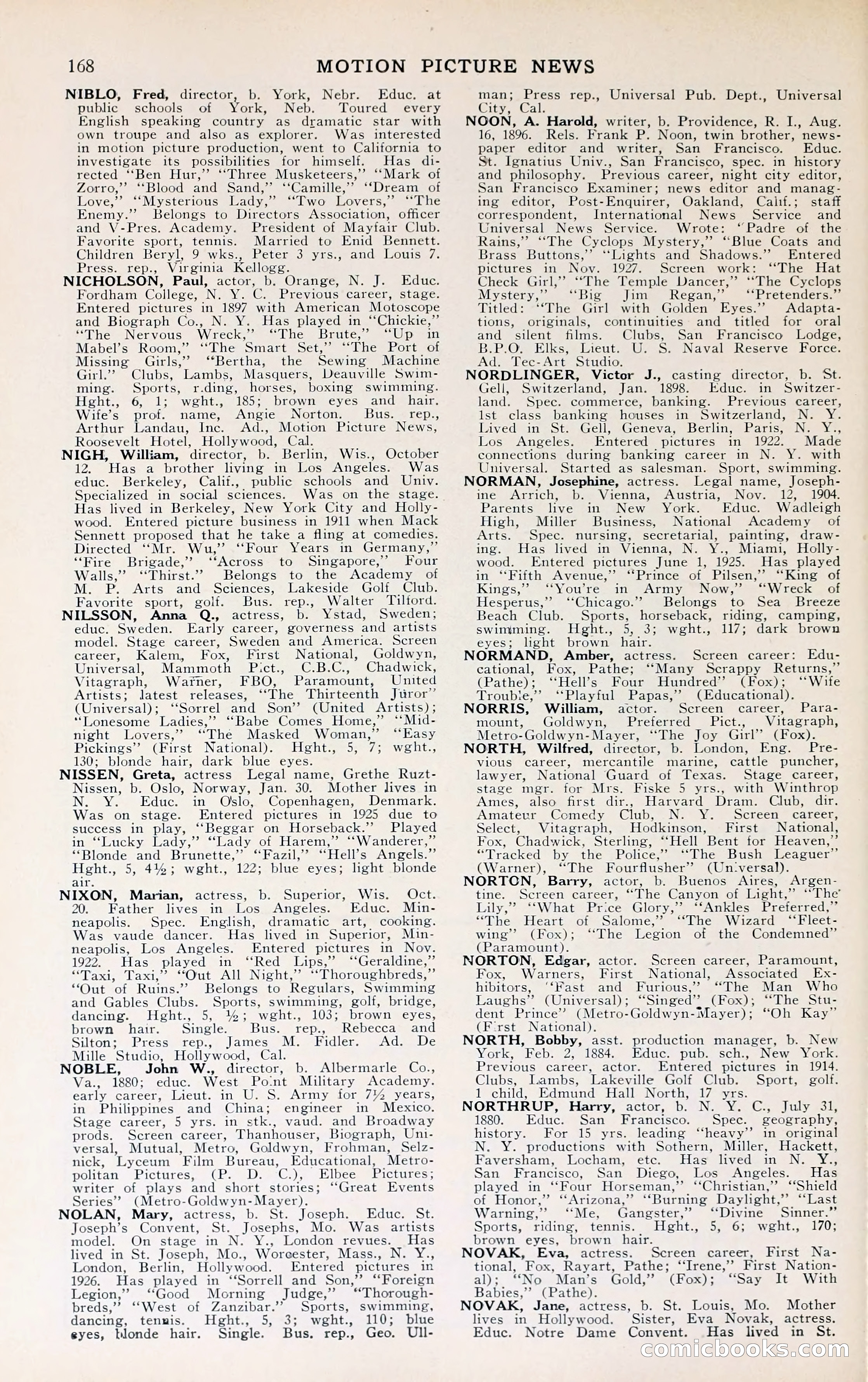 1929 Motion Picture News Blue Book — page 170 of 326