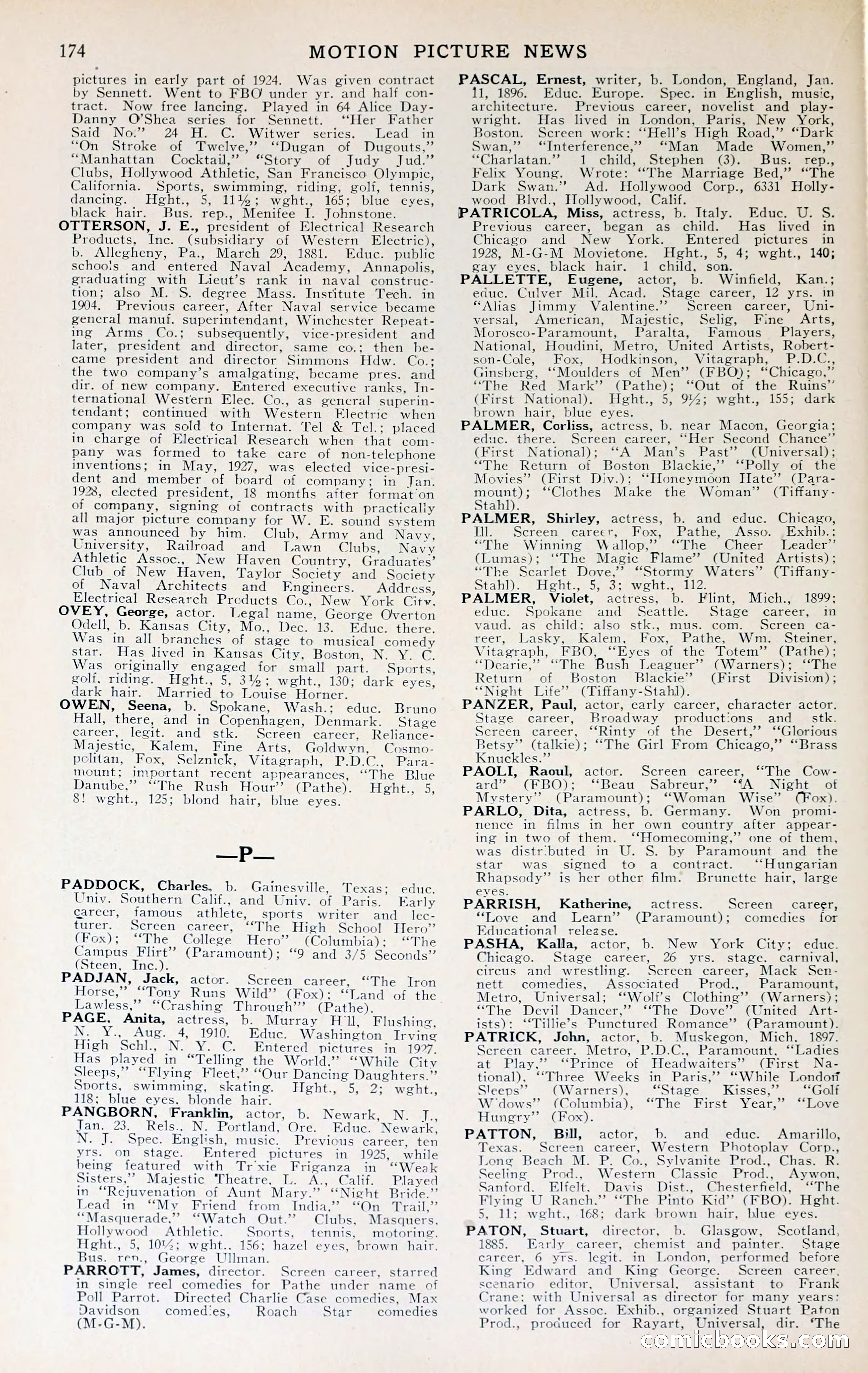 1929 Motion Picture News Blue Book — page 176 of 326
