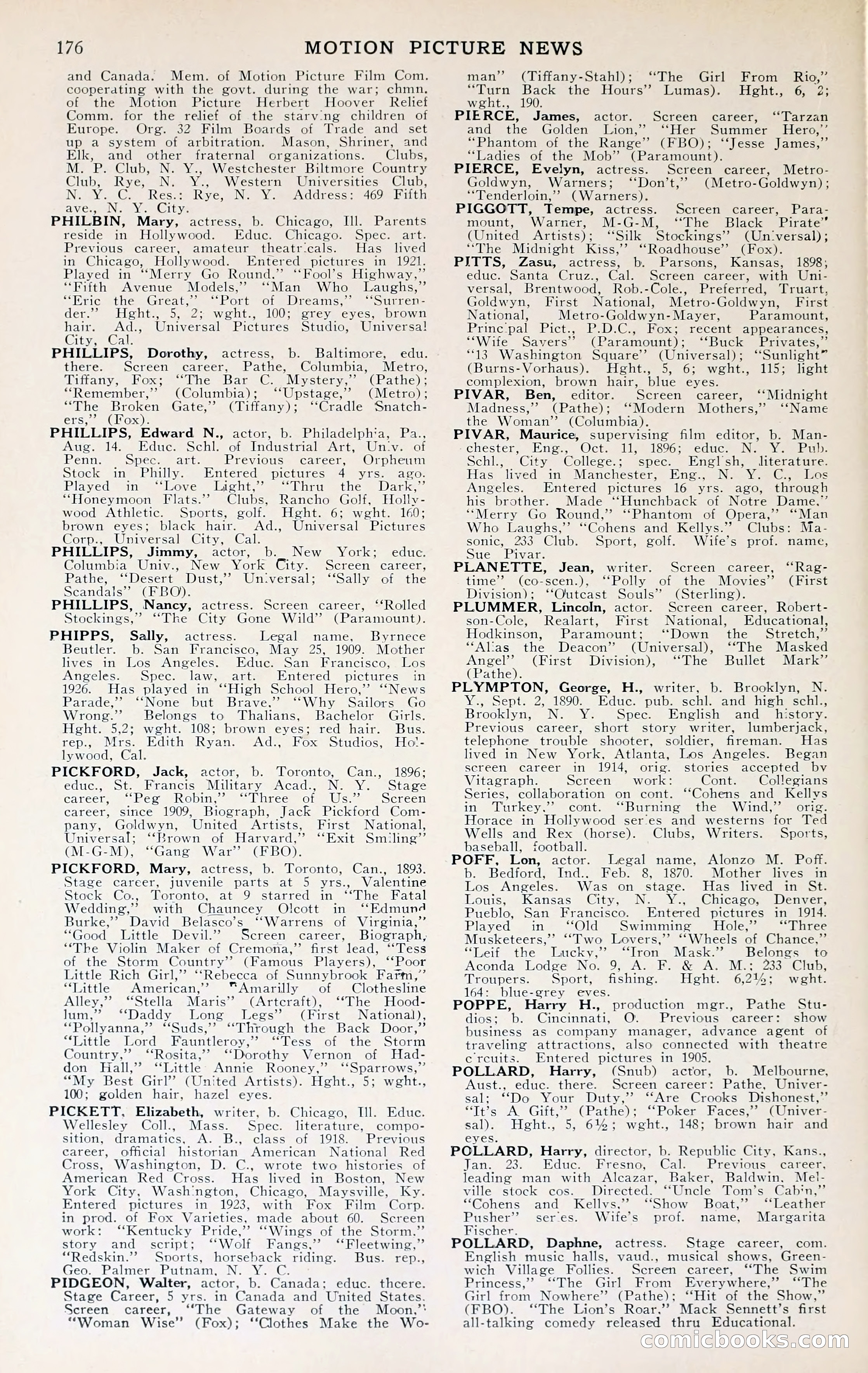 1929 Motion Picture News Blue Book — page 178 of 326
