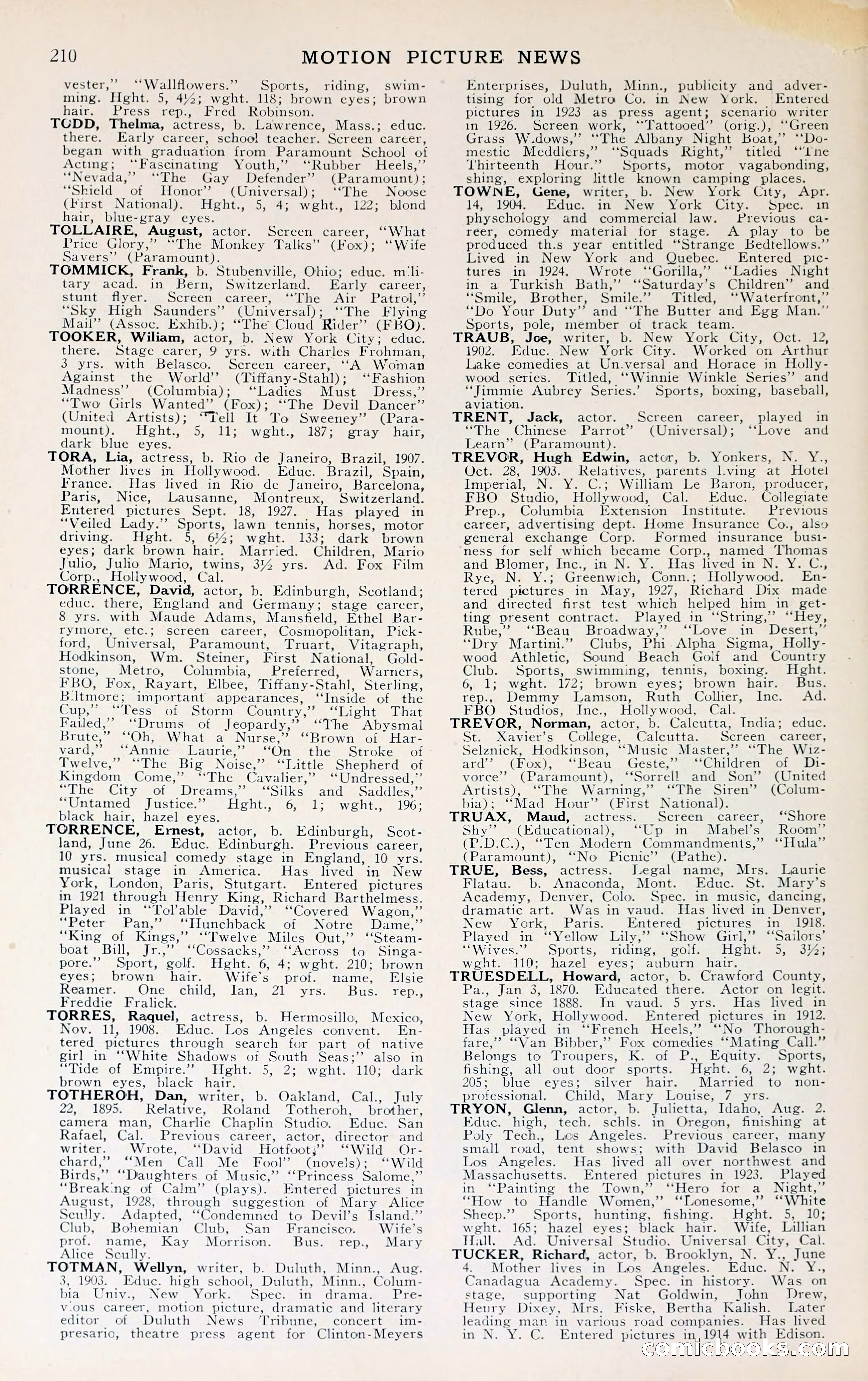 1929 Motion Picture News Blue Book — page 212 of 326