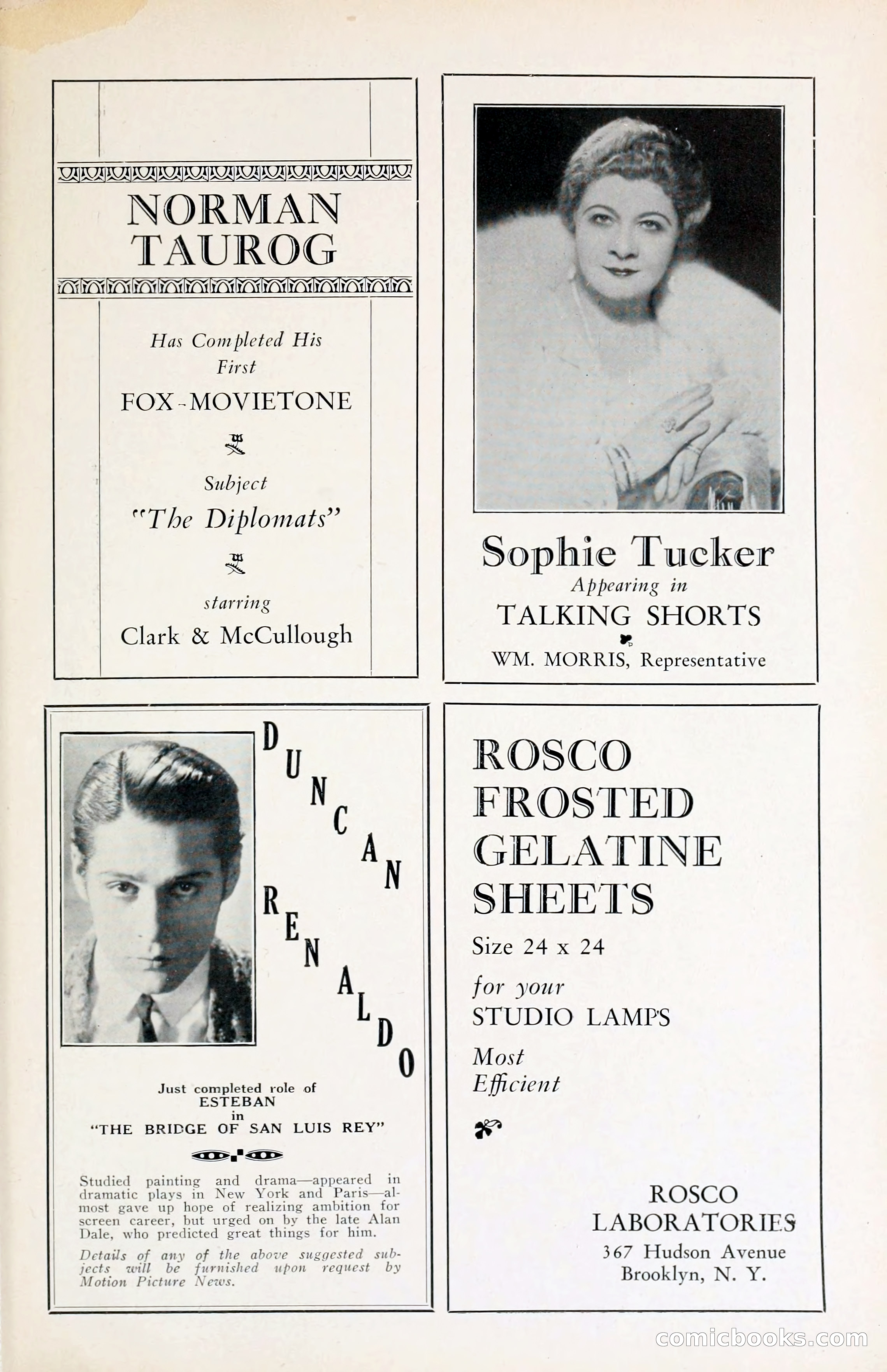 1929 Motion Picture News Blue Book — page 213 of 326