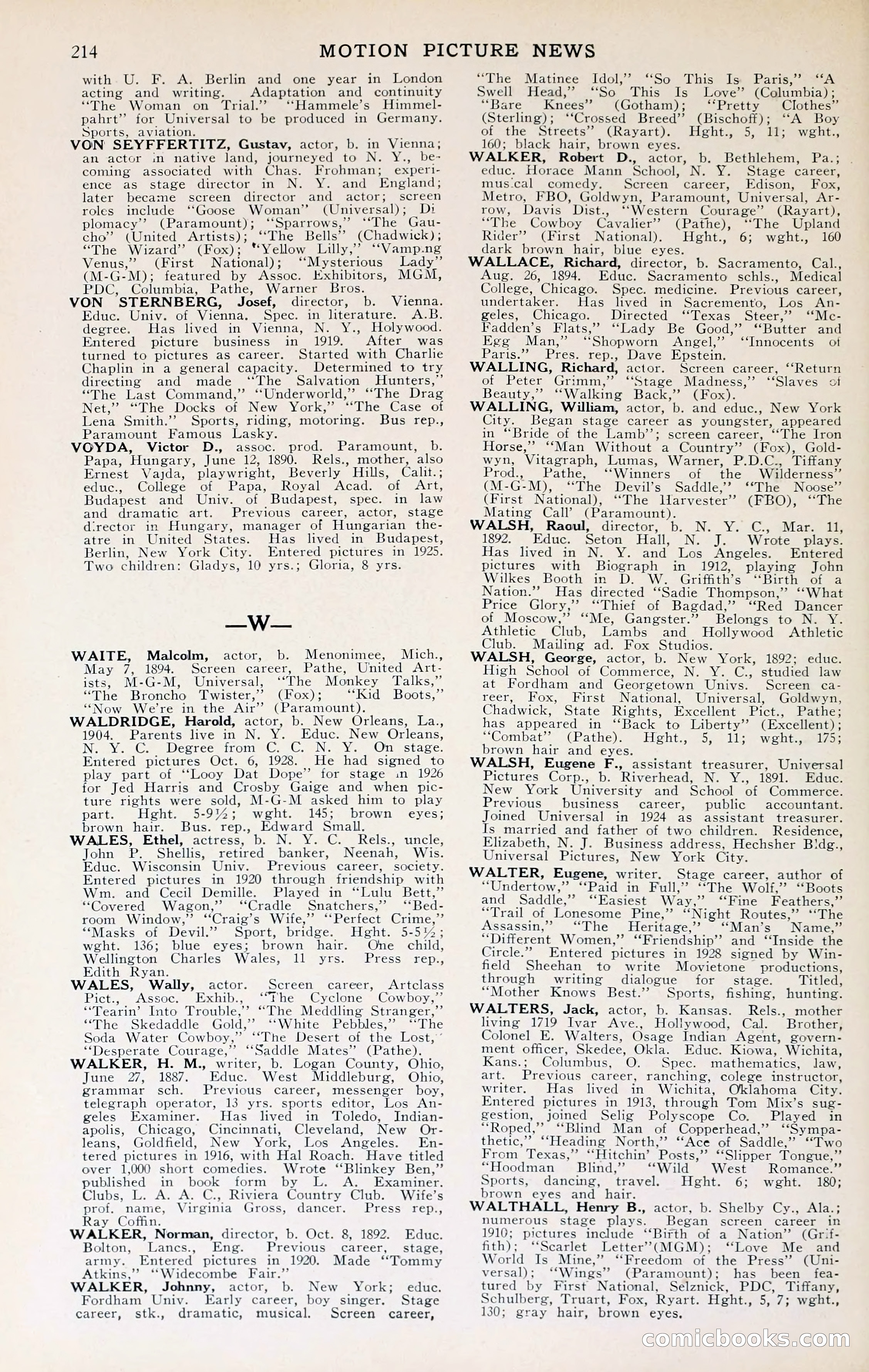 1929 Motion Picture News Blue Book — page 216 of 326