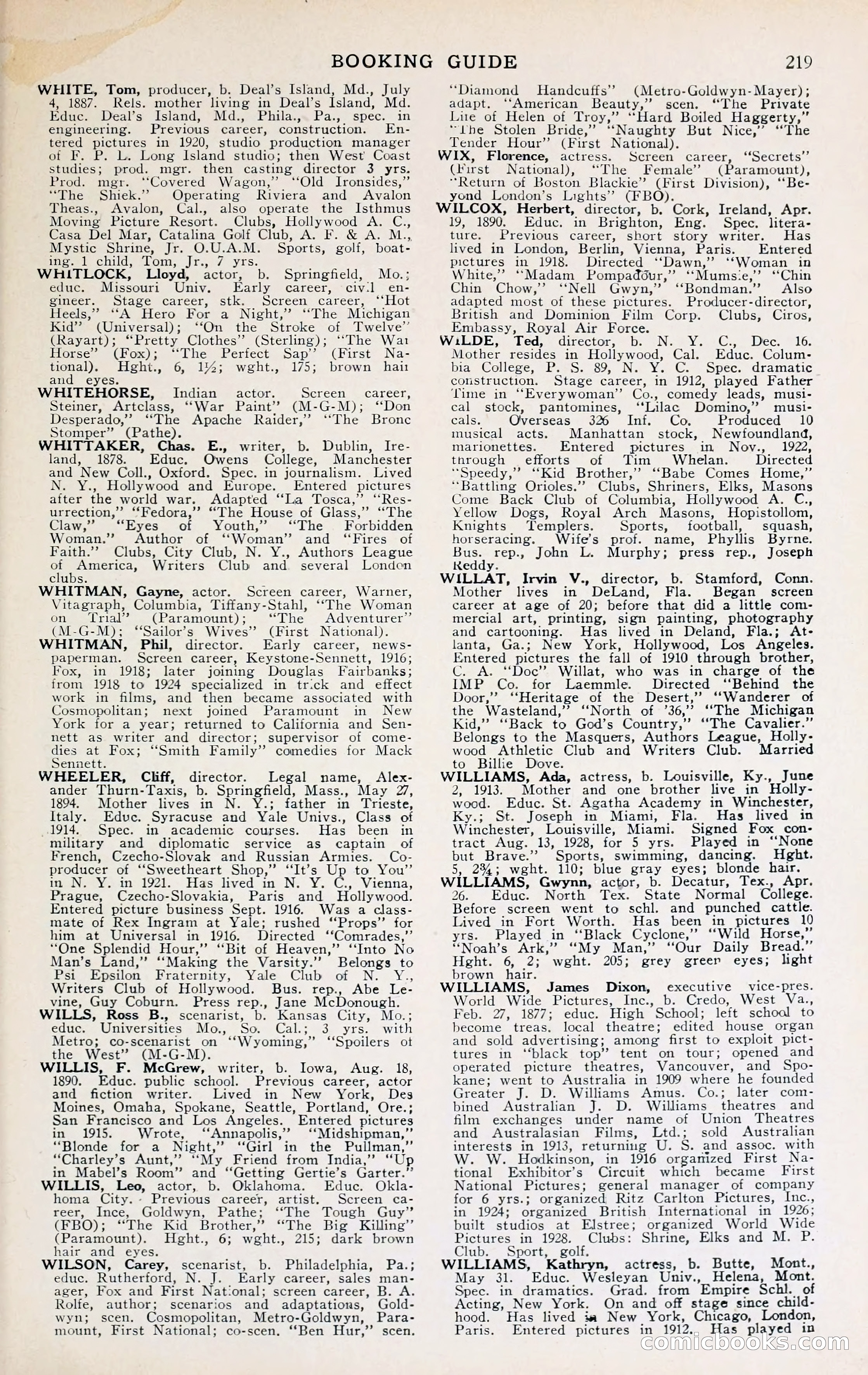 1929 Motion Picture News Blue Book — page 221 of 326