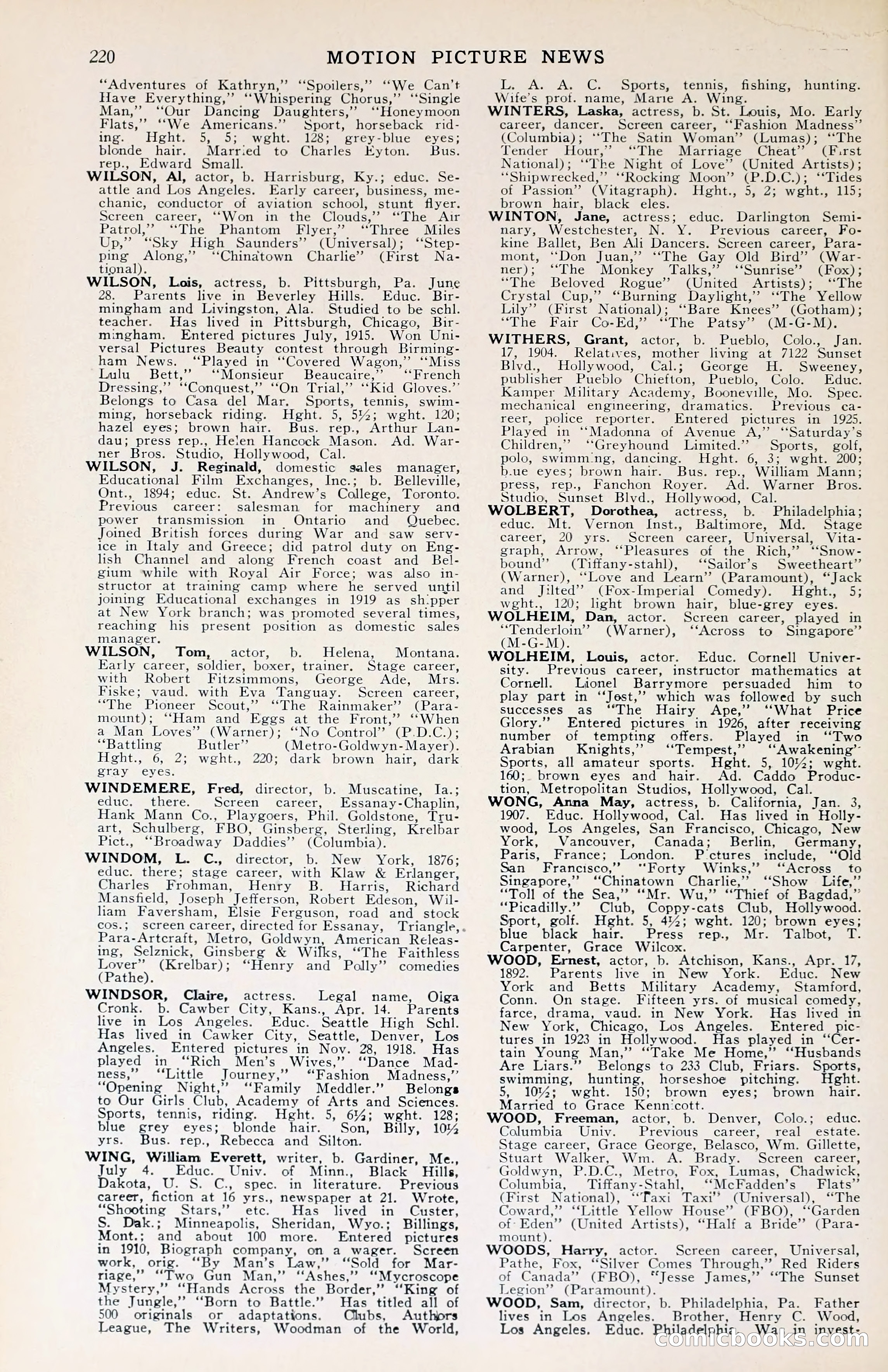 1929 Motion Picture News Blue Book — page 222 of 326