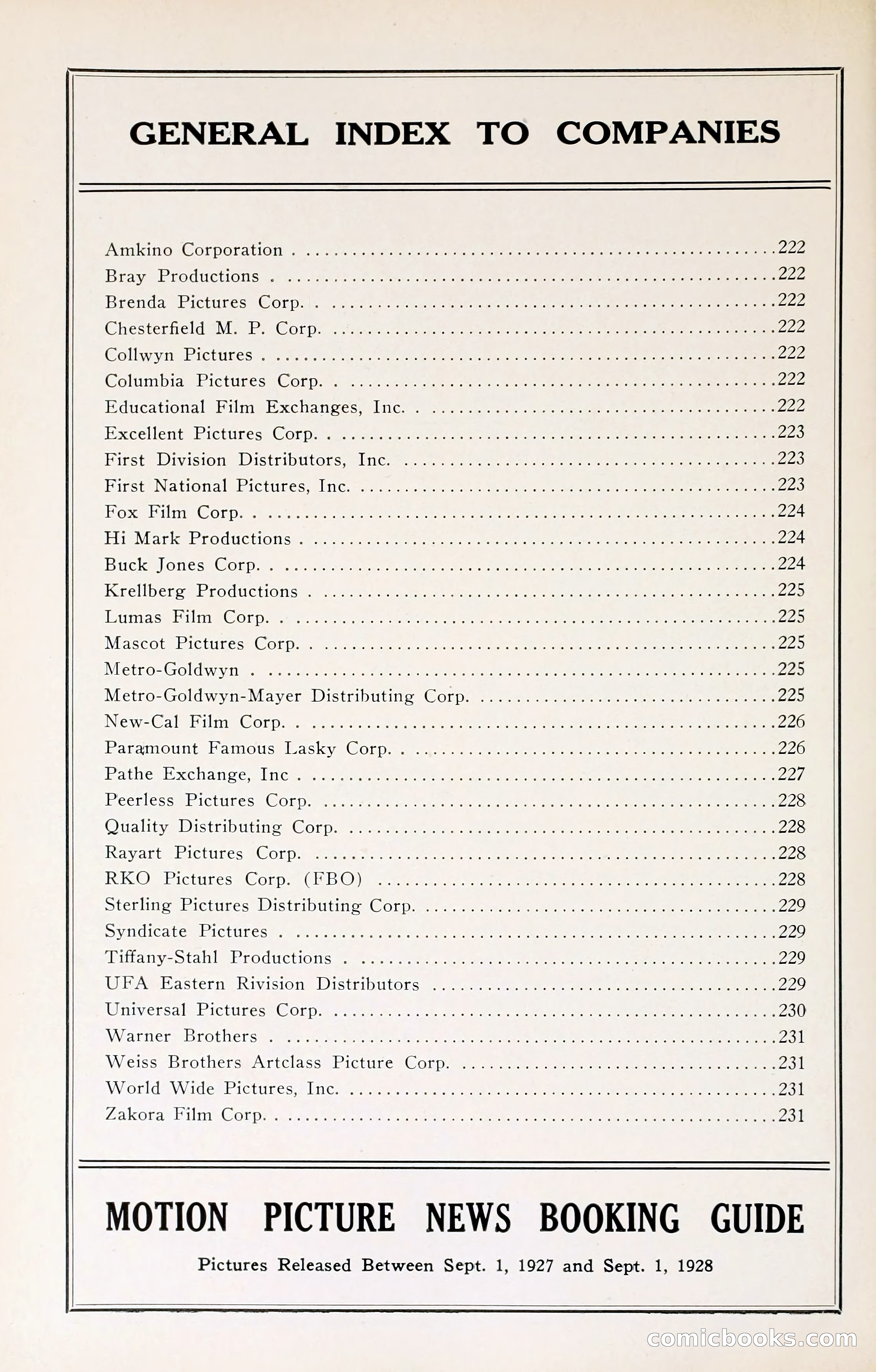 1929 Motion Picture News Blue Book — page 226 of 326