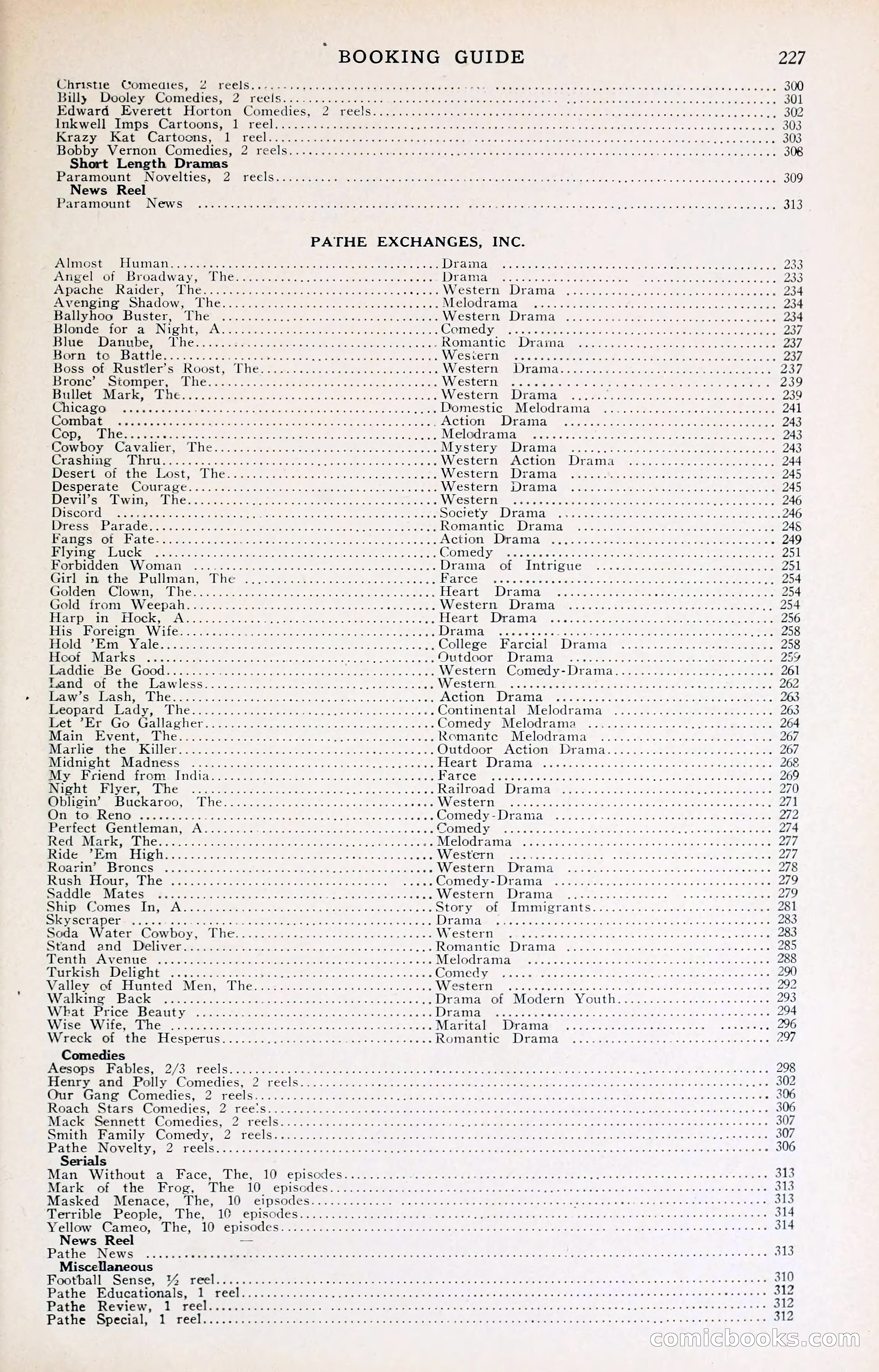 1929 Motion Picture News Blue Book — page 233 of 326