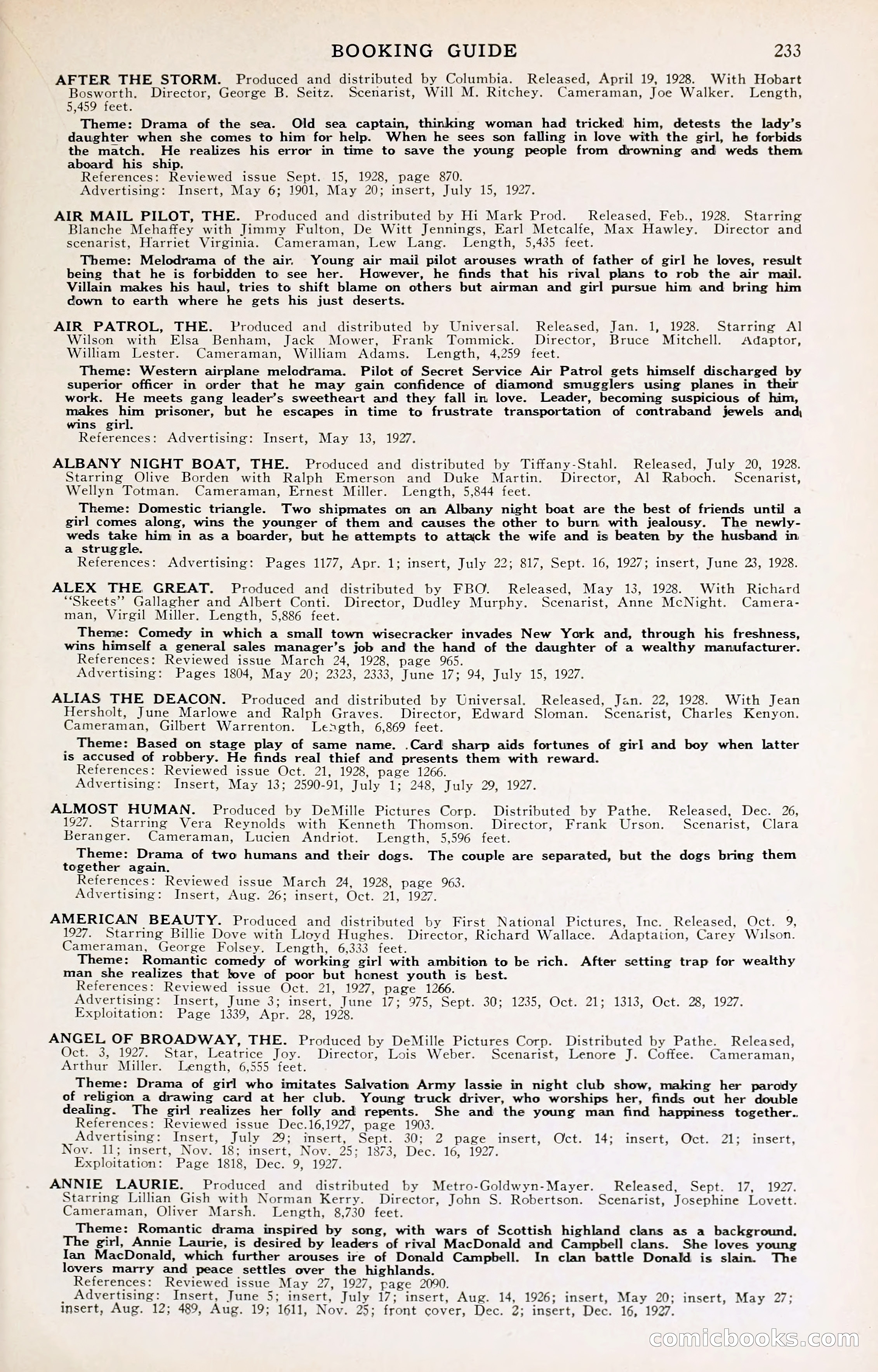 1929 Motion Picture News Blue Book — page 239 of 326