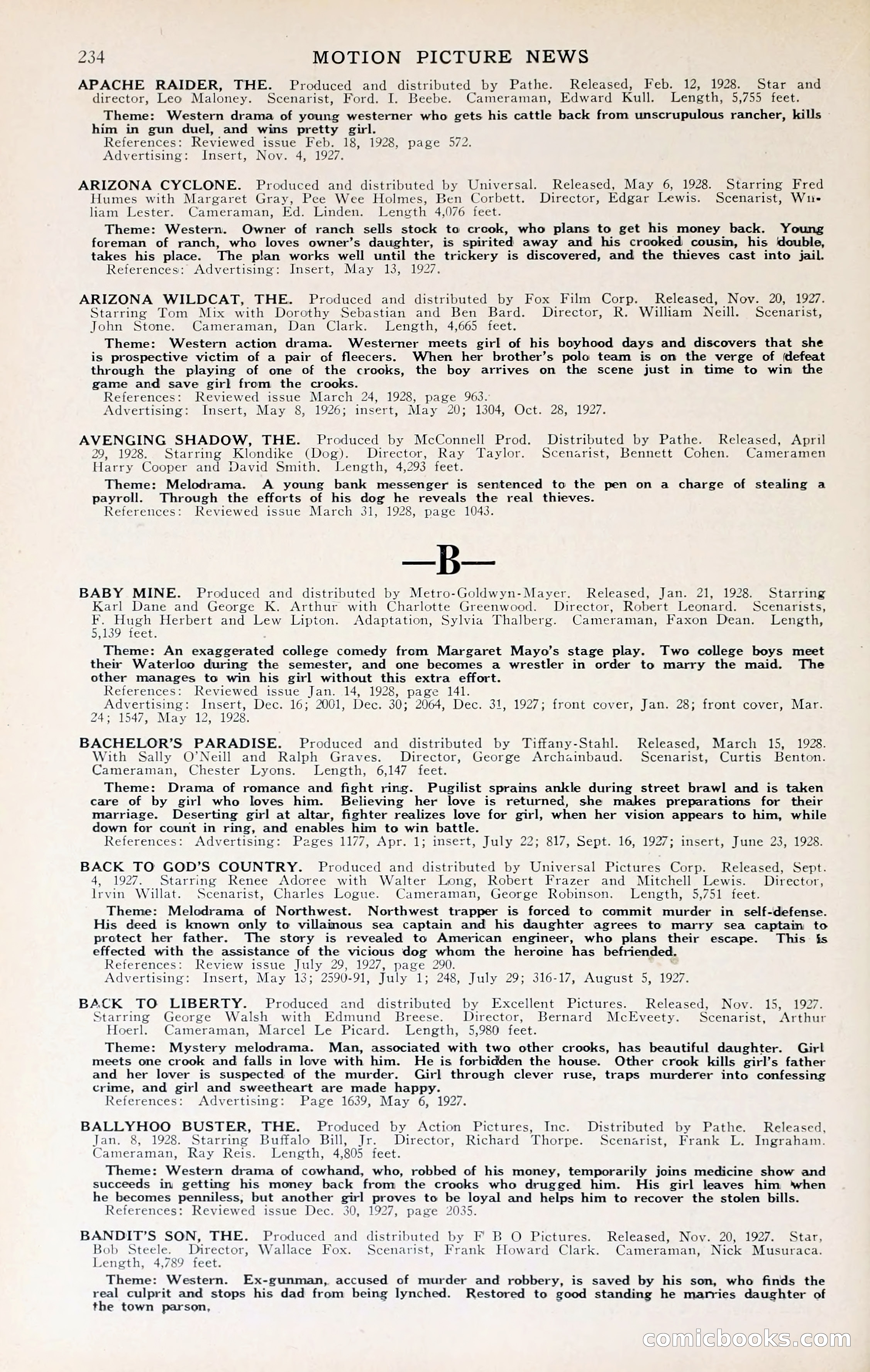 1929 Motion Picture News Blue Book — page 240 of 326