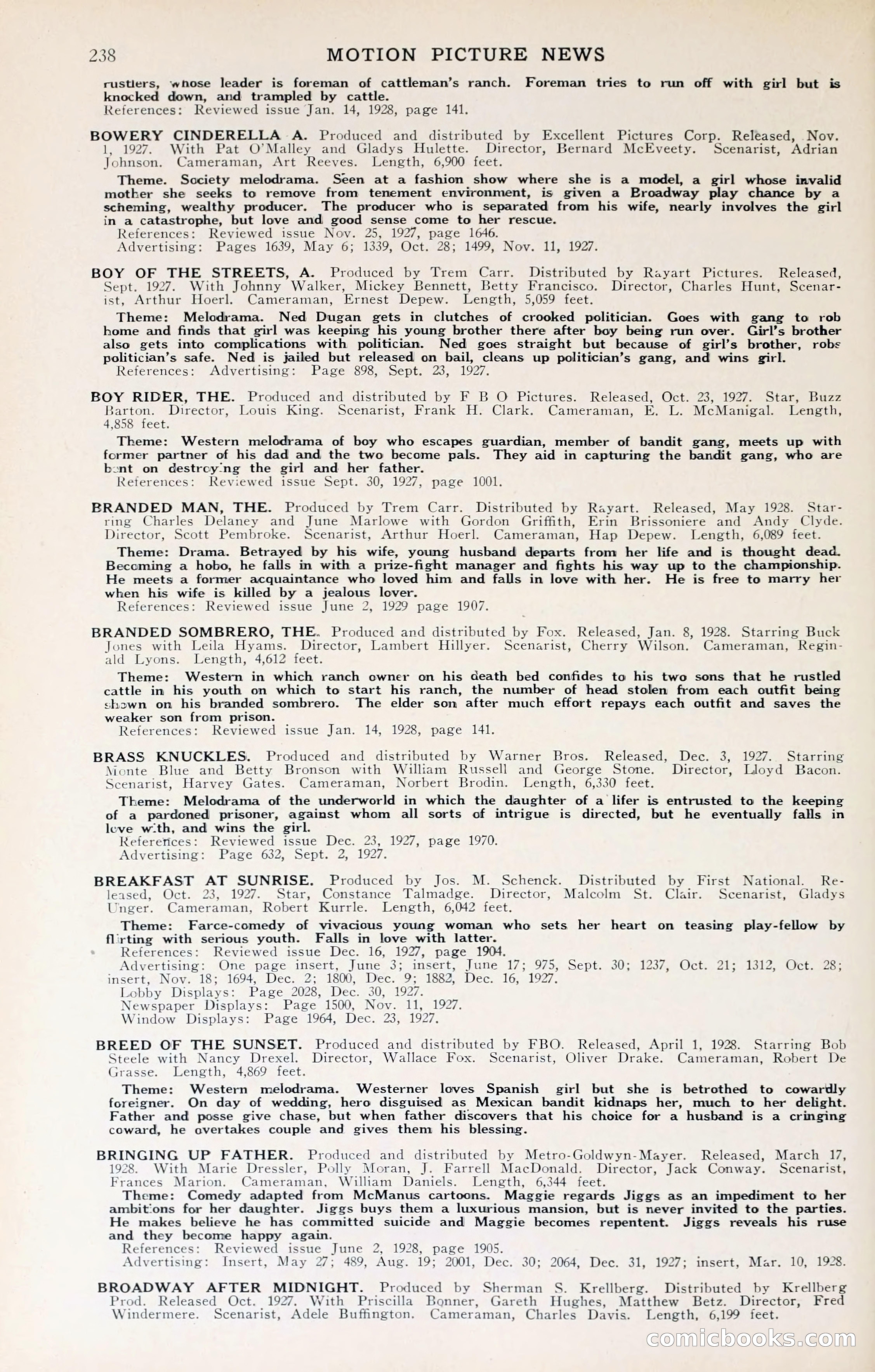 1929 Motion Picture News Blue Book — page 244 of 326
